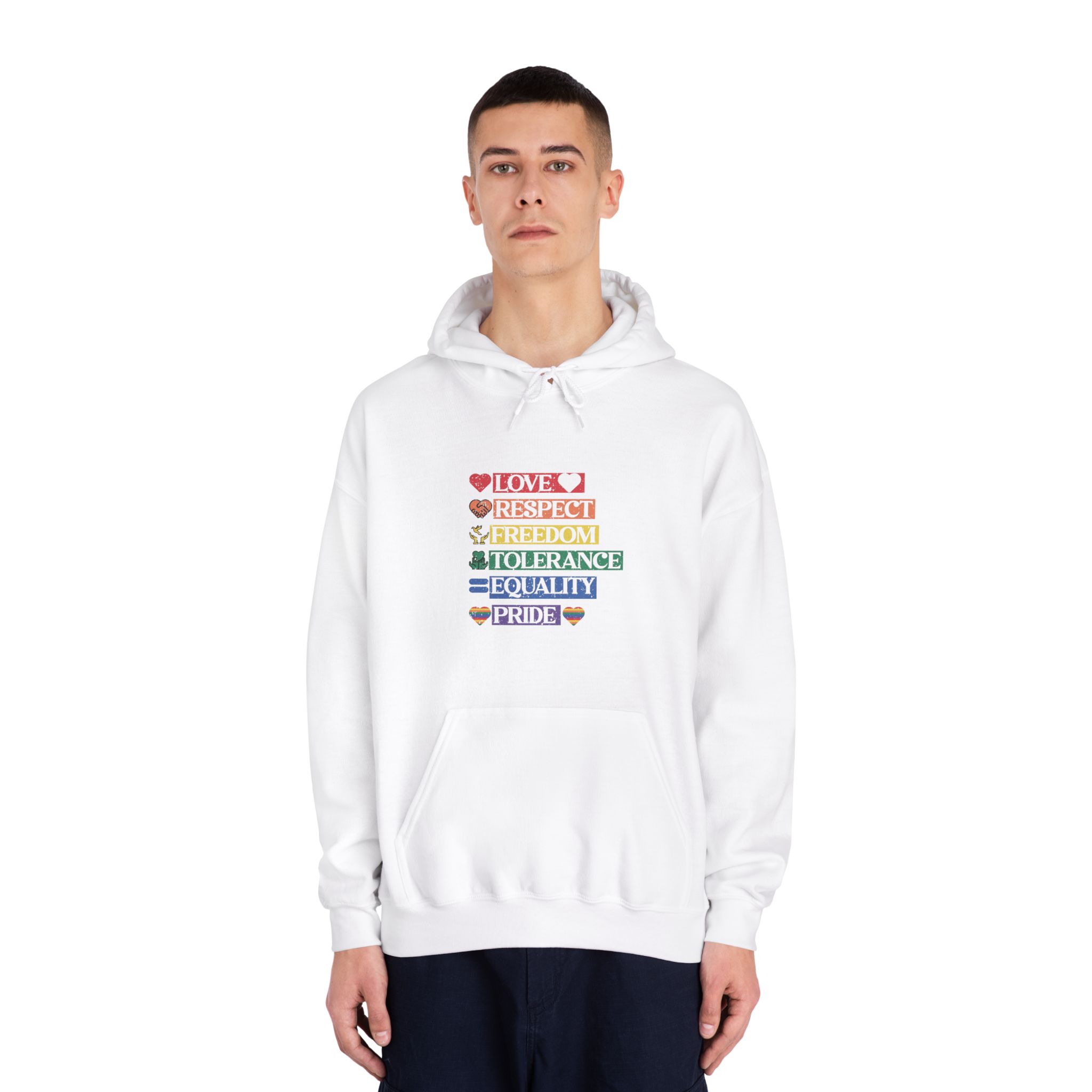 Lgbtq Pride Month Quote Eps Design Vector Pride Design Template (1) Unisex Dryblend Hooded Sweatshirt - Image 3
