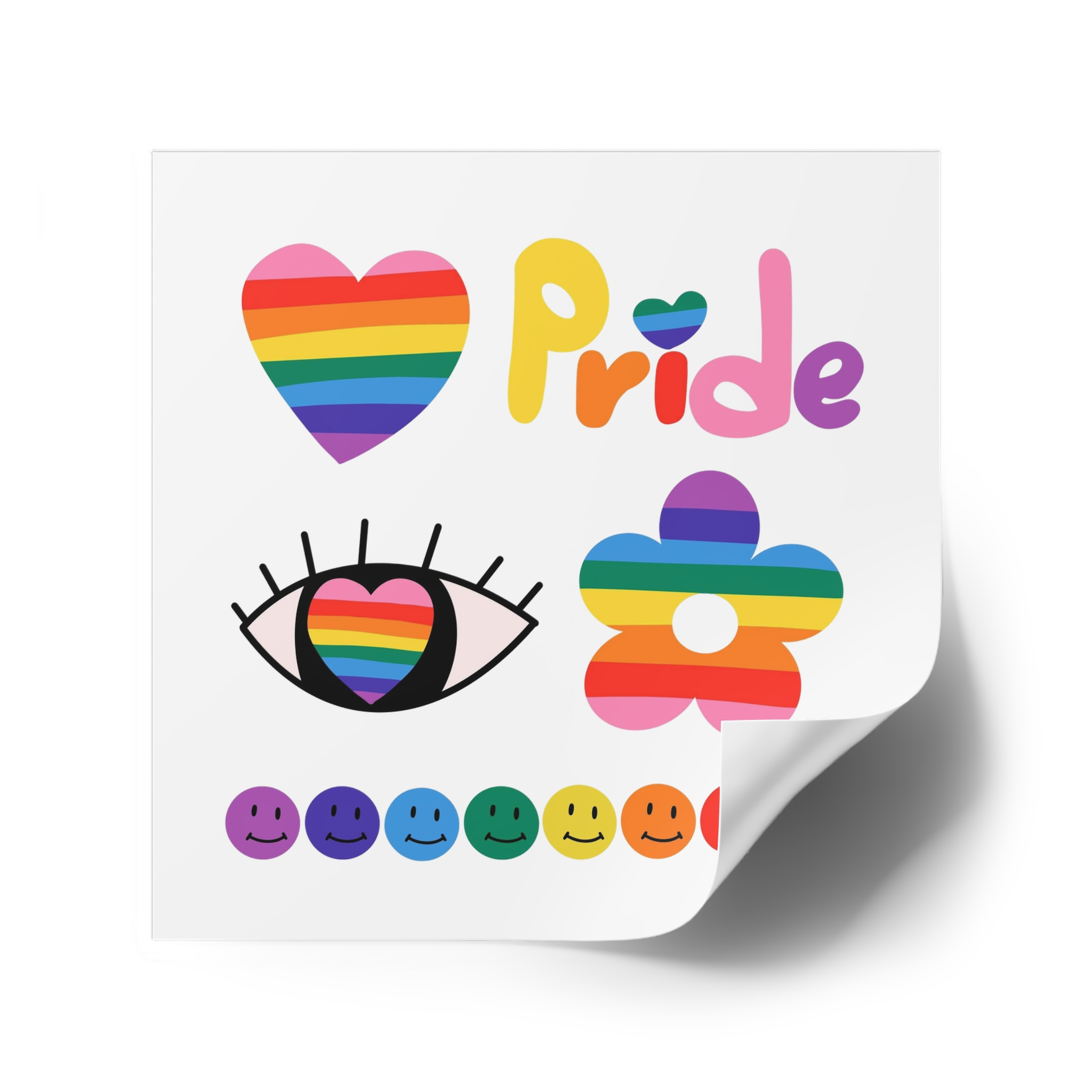 Pride Month Laminate Stickers Square - Image 38