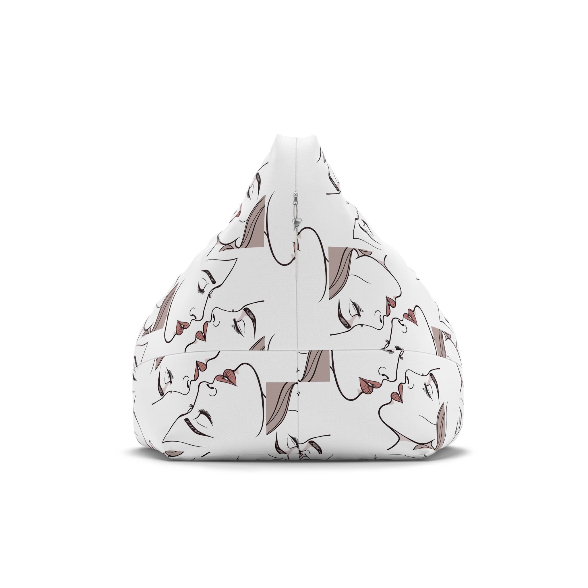 Perfect Lip Set Open Close Smooches (1) Bean Bag Chair Cover - Image 2