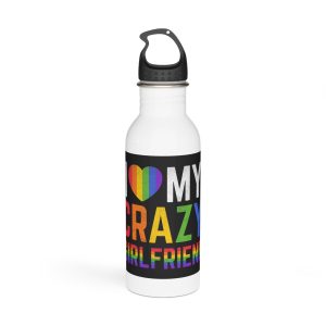 Pride Gay Rainbow Typography Vector Premium T Shirt(5) Stainless Steel Water Bottle