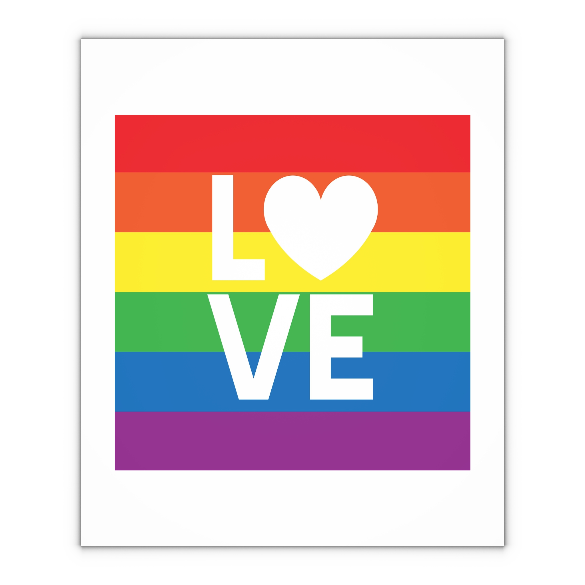 Love Lgbt Heart Squere White Gift Wrapping Paper Sheets 1pc - Image 4