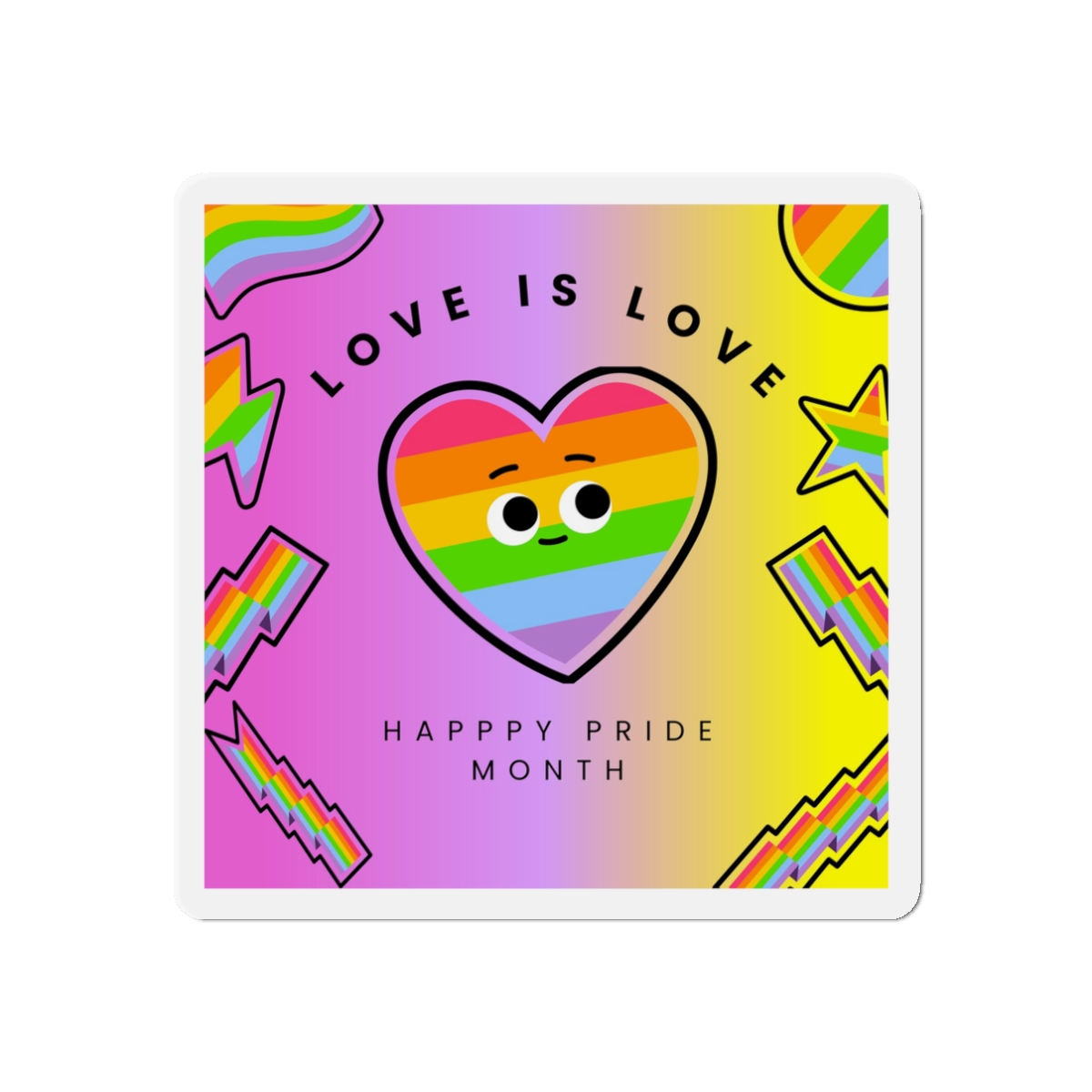 Free Vector Colorful Pride Month Die Cut Magnets - Image 4