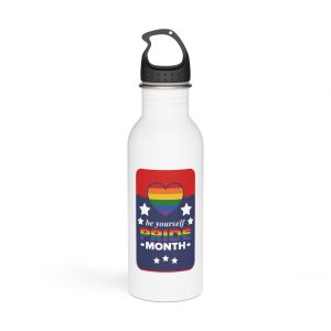 Lgbt Pride Month June Lesbian Gay Bisexual Transgender Love Lgbtq Flag Rainbow Vector Stainless Steel Water Bottle