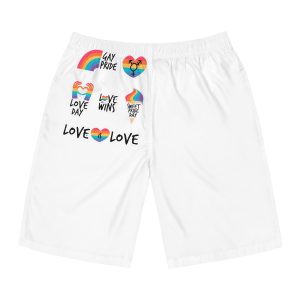 Pride Day Label Pack Theme Mens Board Shorts Aop