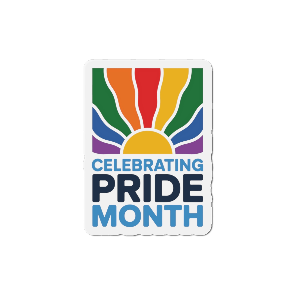 Celebrating Pride Month Colorful Graphic Design (1) Die Cut Magnets - Image 4