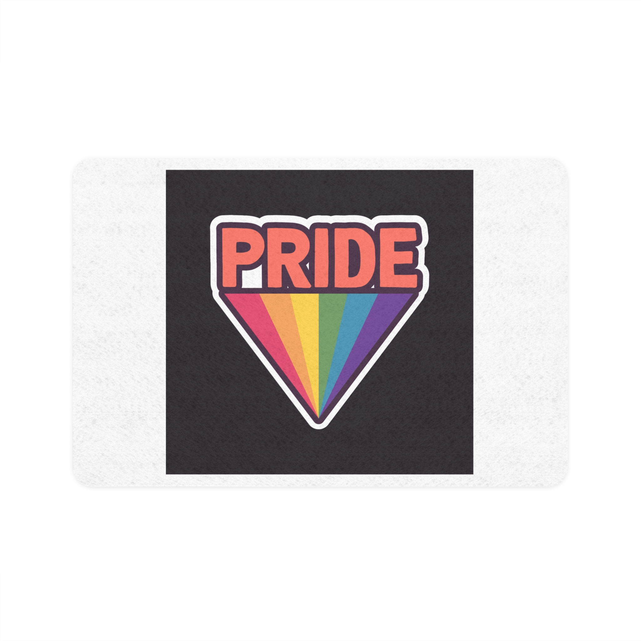 Pride With Rainbow Pet Food Mat 12x18