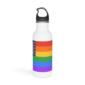 Lgbt Pride Month June Lesbian Gay Bisexual Transgender Lgbtq Flag Rainbow Vector (1) Stainless Steel Water Bottle