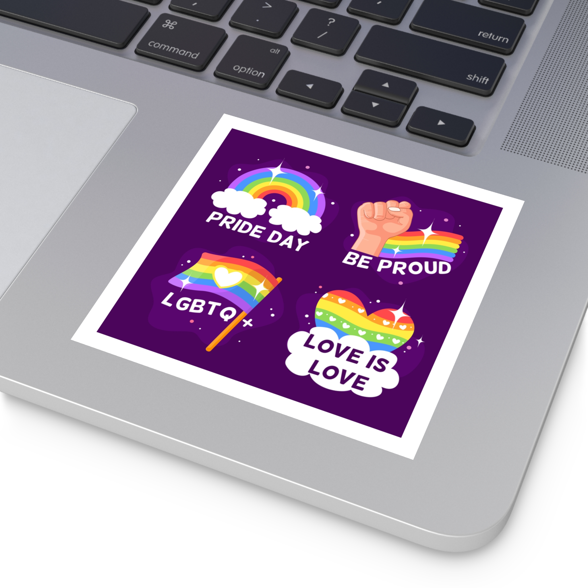 Pride Day Badges Collection Laminate Stickers Square - Image 19