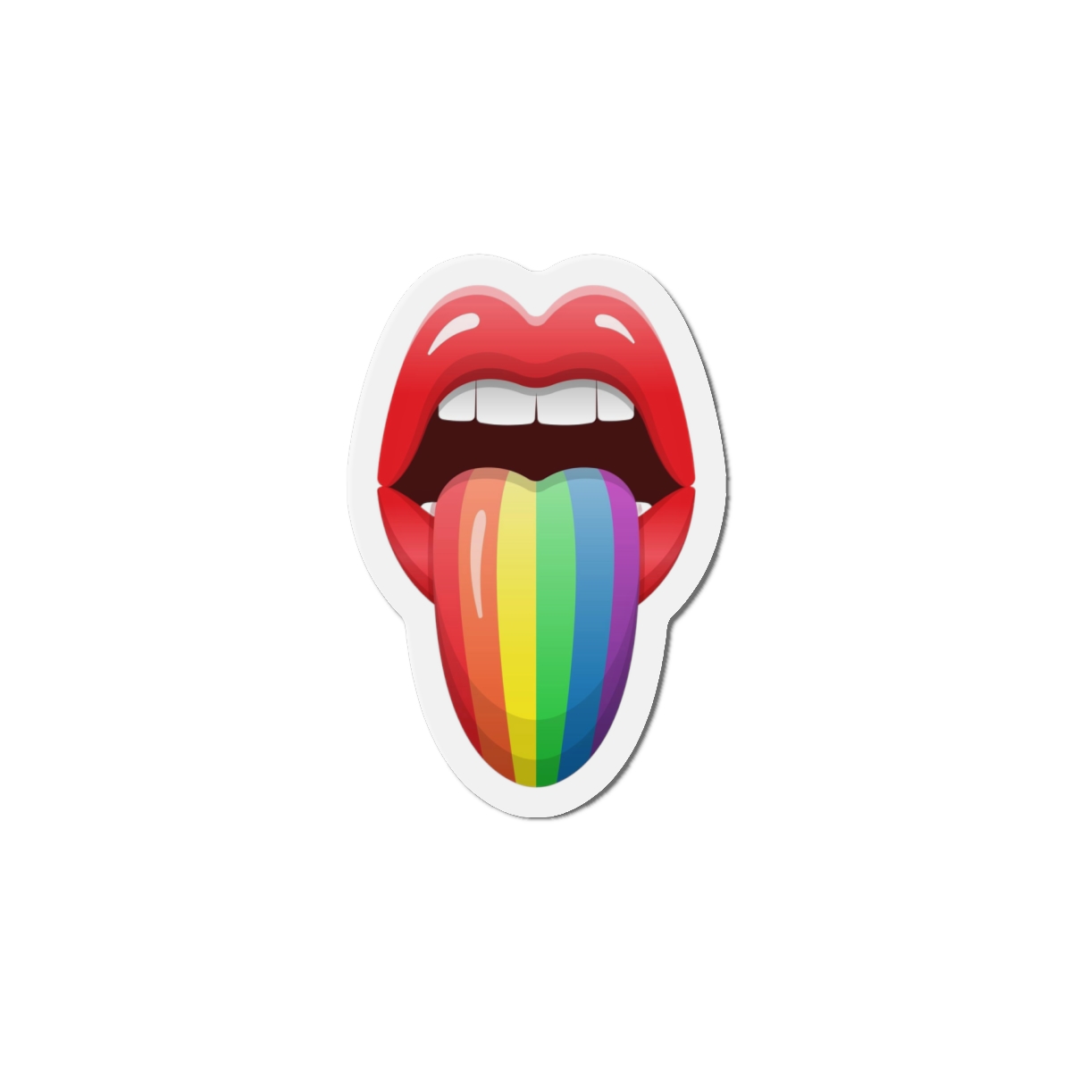 Lgbt Lips With Rainbow Color Tongue Die Cut Magnets - Image 13
