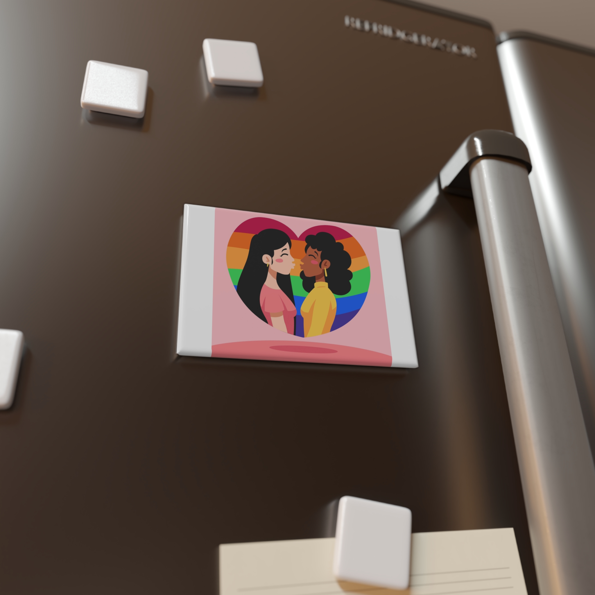 Lesbian Pride Design 2D6E24 Button Magnet Rectangle 1 And 10 Pcs - Image 8