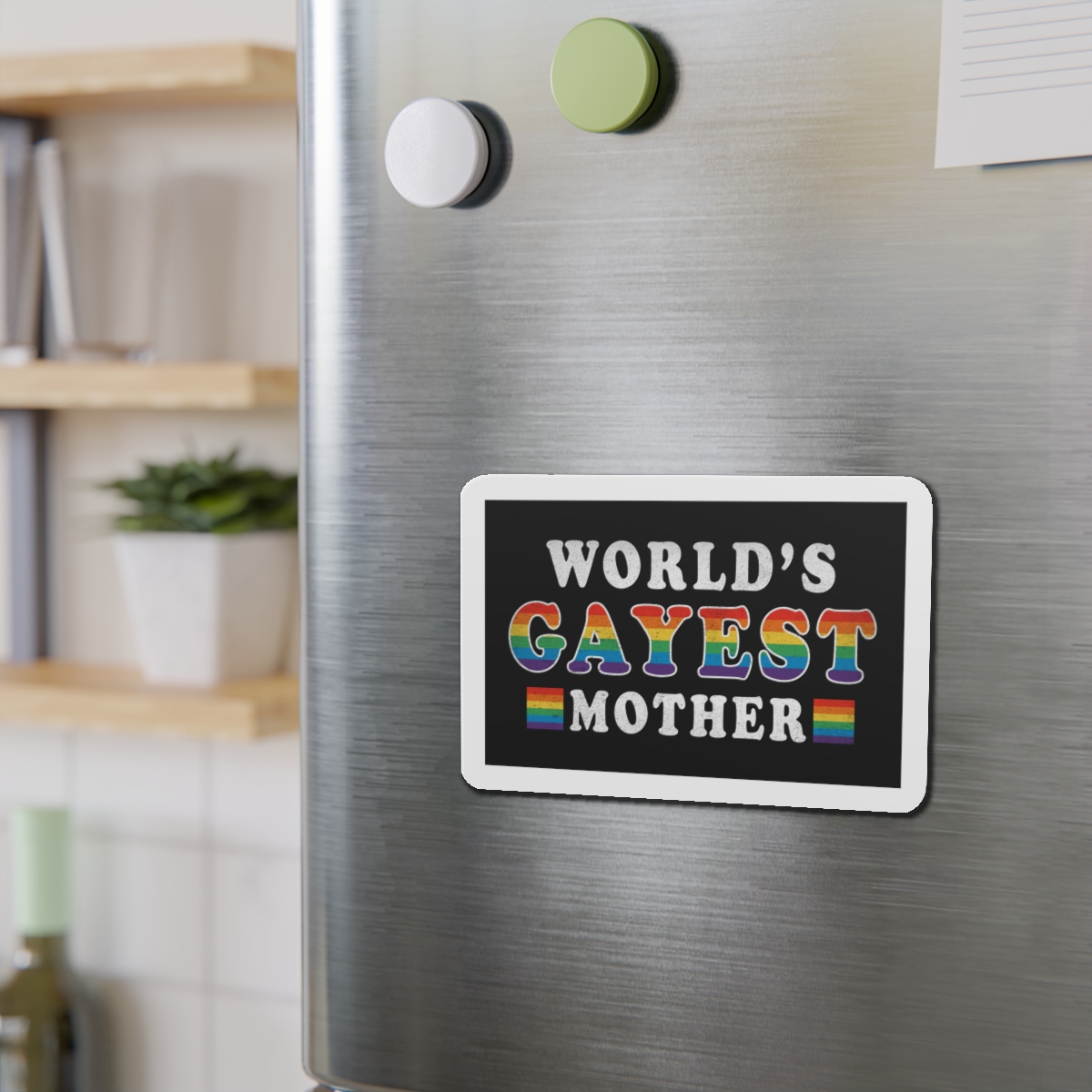 Mother Day Pride Rainbow Typography Vector Premium T Shirt(1) Die Cut Magnets - Image 12