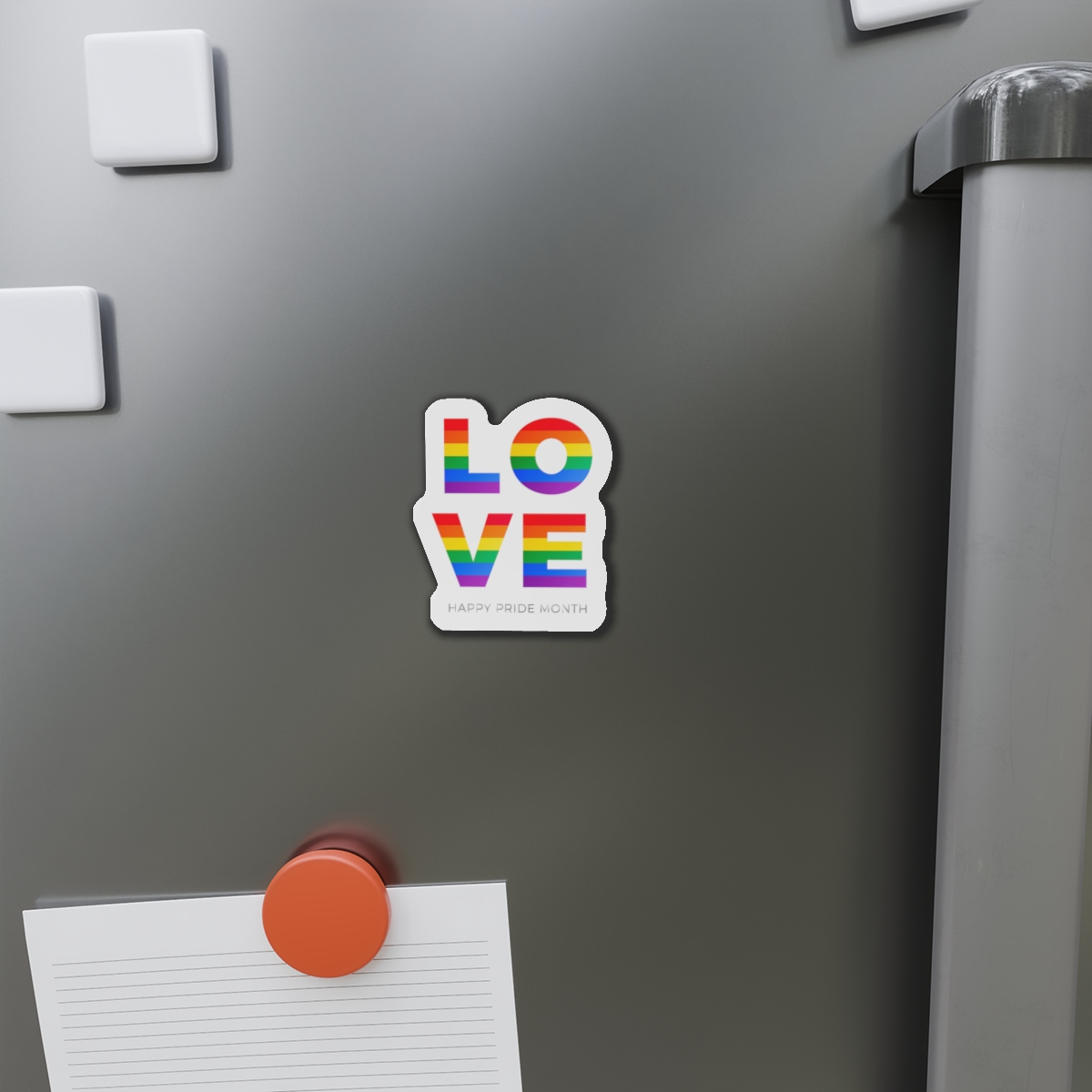 Love Word With Gay Pride Flag Die Cut Magnets - Image 8