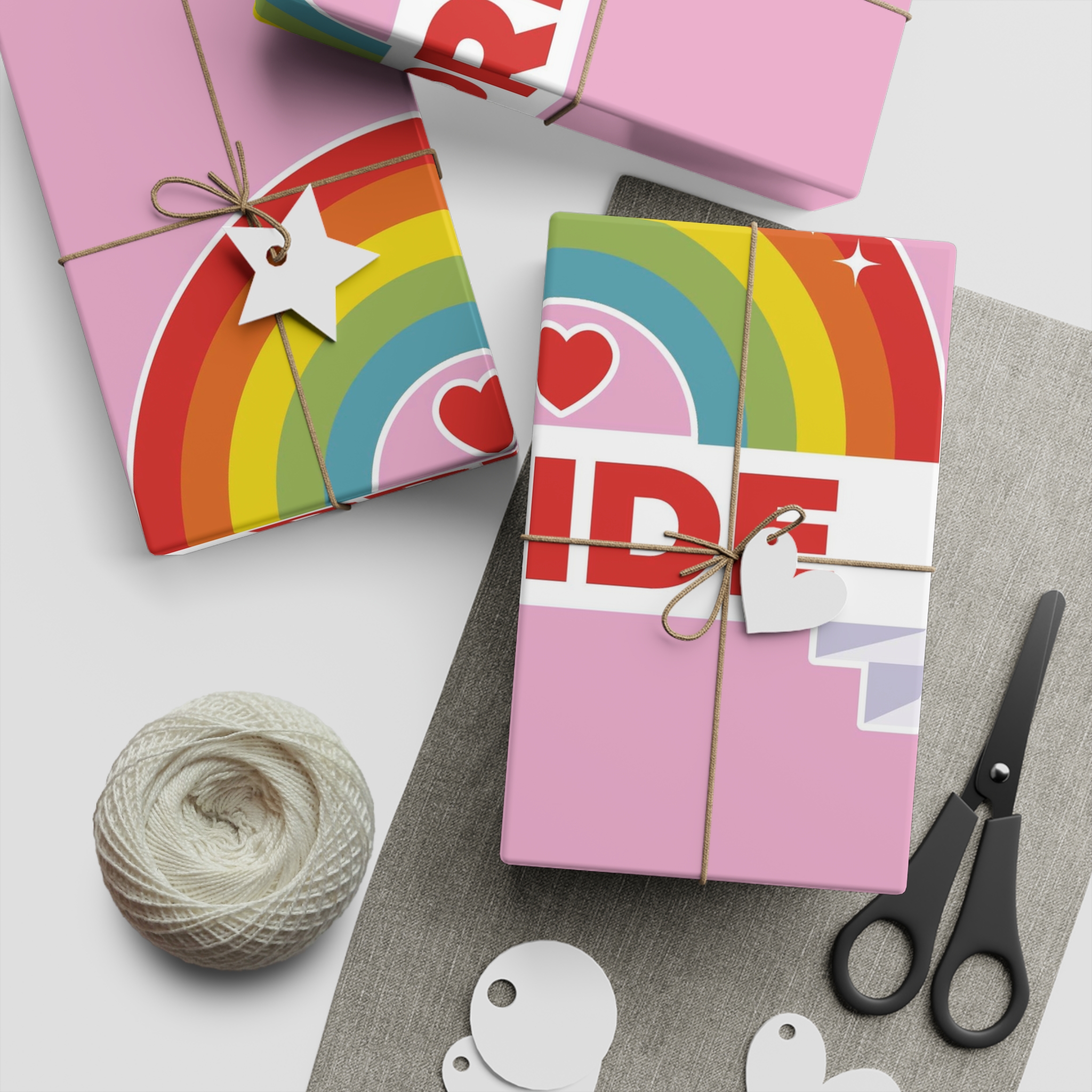 Flat Lgbt Pride Month Logo Template Gift Wrapping Paper Sheets 1pc - Image 2