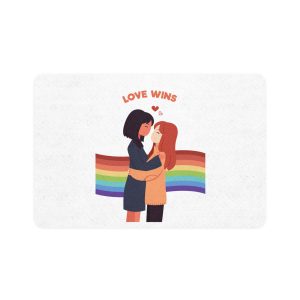 Pride Day People With Women Pet Food Mat 12x18