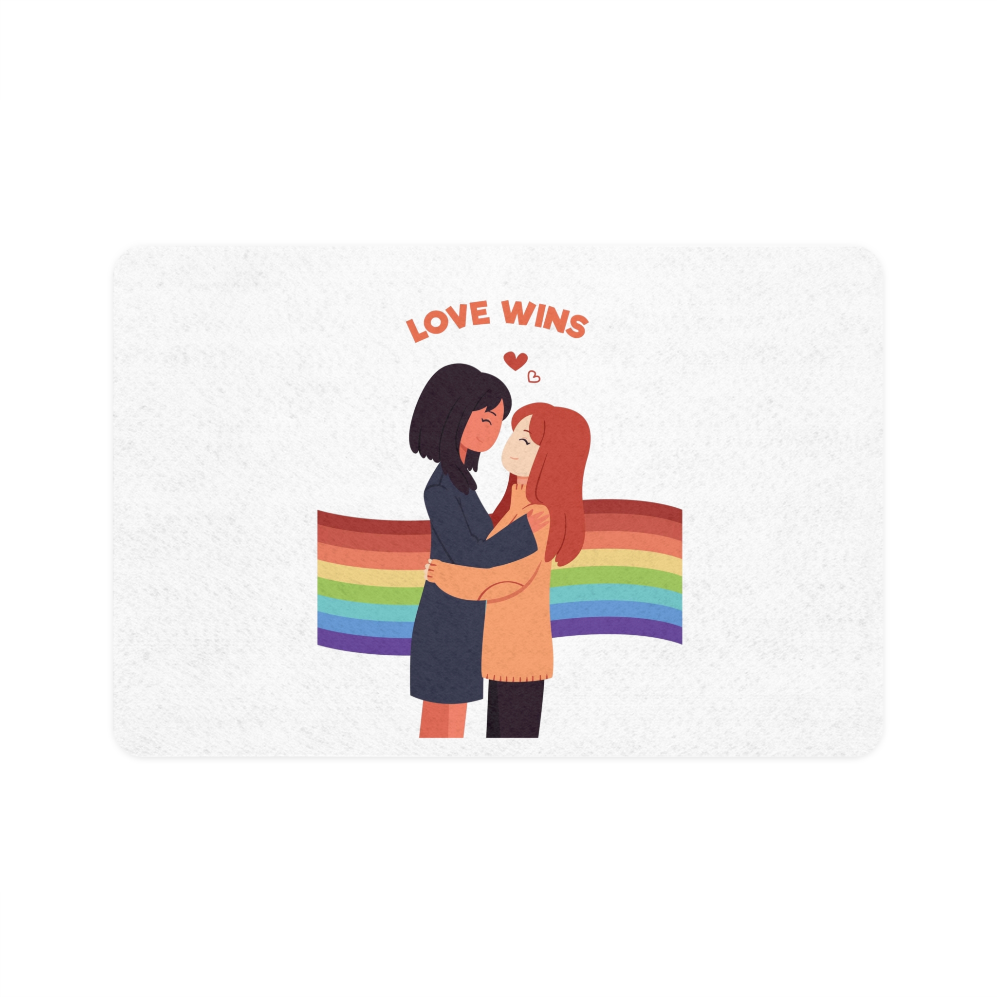Pride Day People With Women Pet Food Mat 12x18