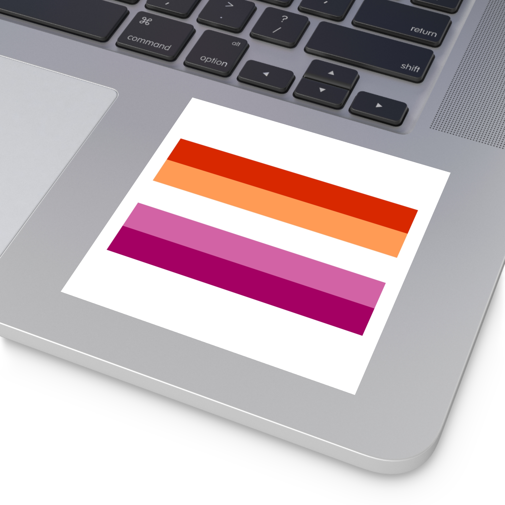 Lesbian Flag Laminate Stickers Square - Image 19