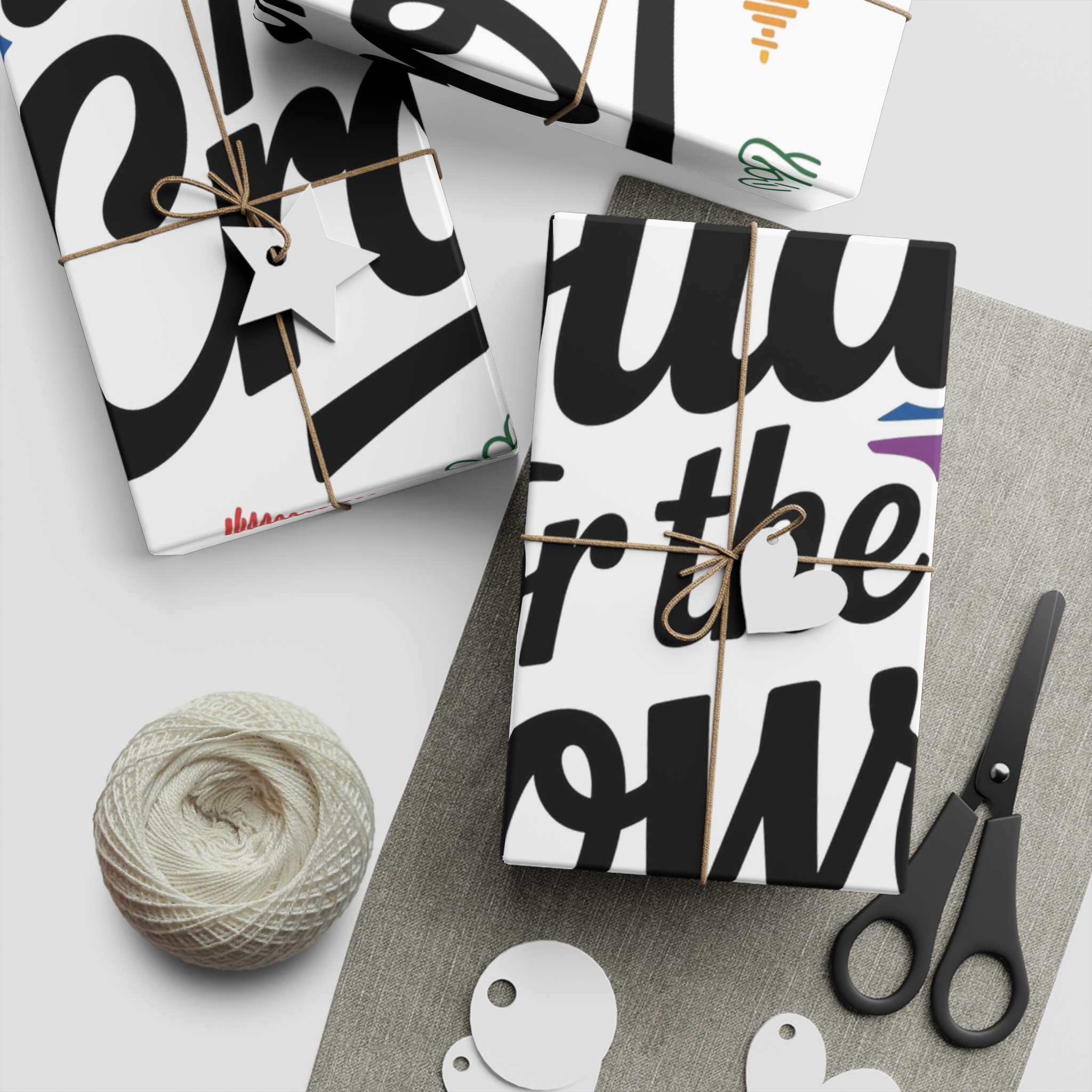 Loud Crowd T Shirt Design Isolated White Background 2 Gift Wrapping Paper Sheets 1pc - Image 5