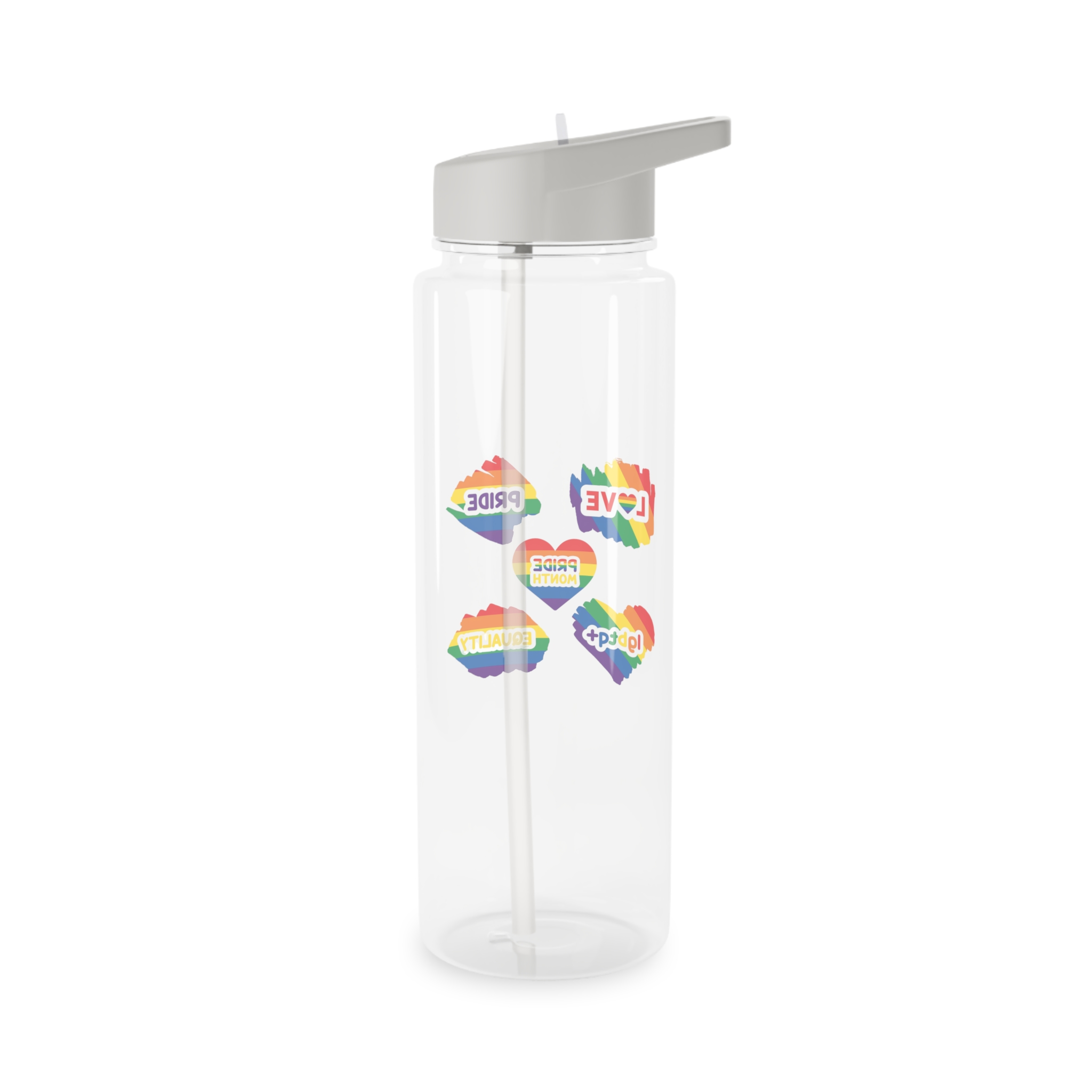 Pride Month Stickers Rainbow Lgbtq Flag Love Equality Tritan Water Bottle - Image 6