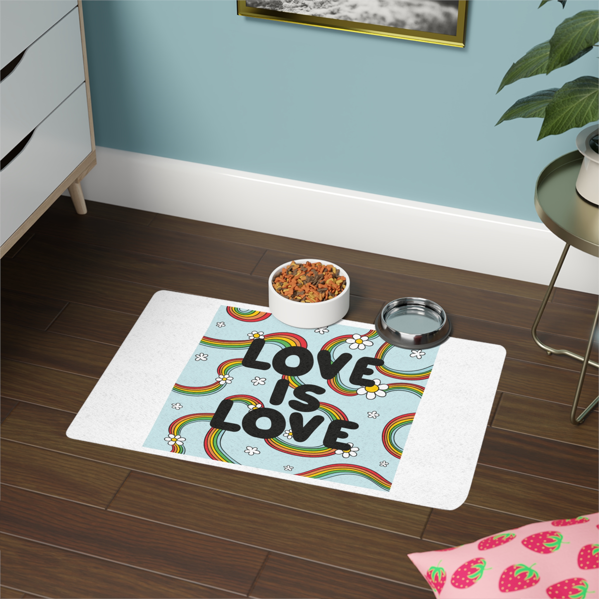 Pride Day Lettering Concept Pet Food Mat 12x18 - Image 4