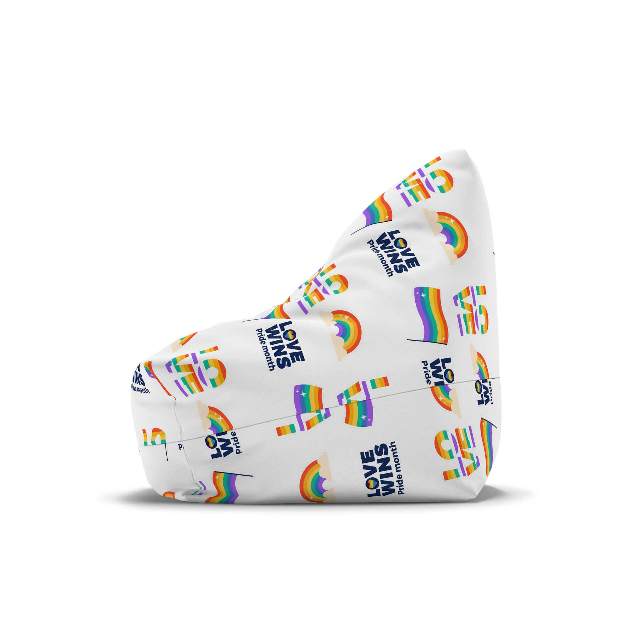 Flat Pride Month Labels Collection Bean Bag Chair Cover - Image 4