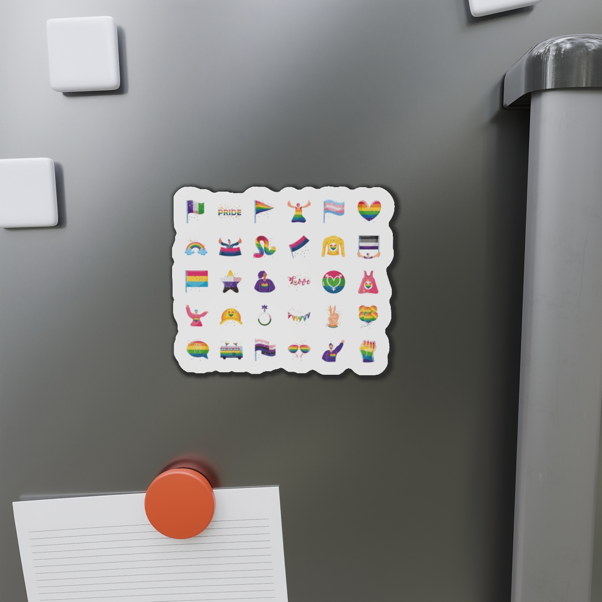 Set Icons With Lgbtq Community Symbols Die Cut Magnets - Image 11