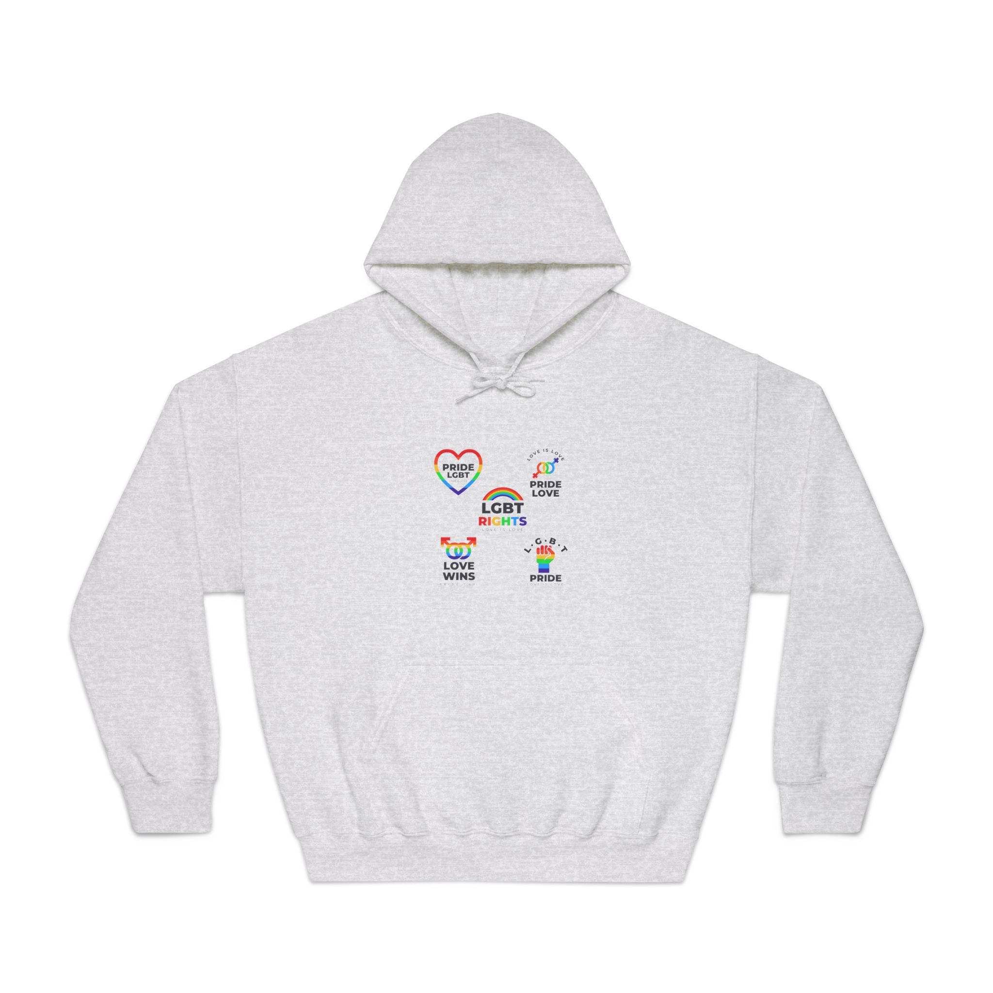 Pride Day Badges Collection Unisex Dryblend Hooded Sweatshirt - Image 5