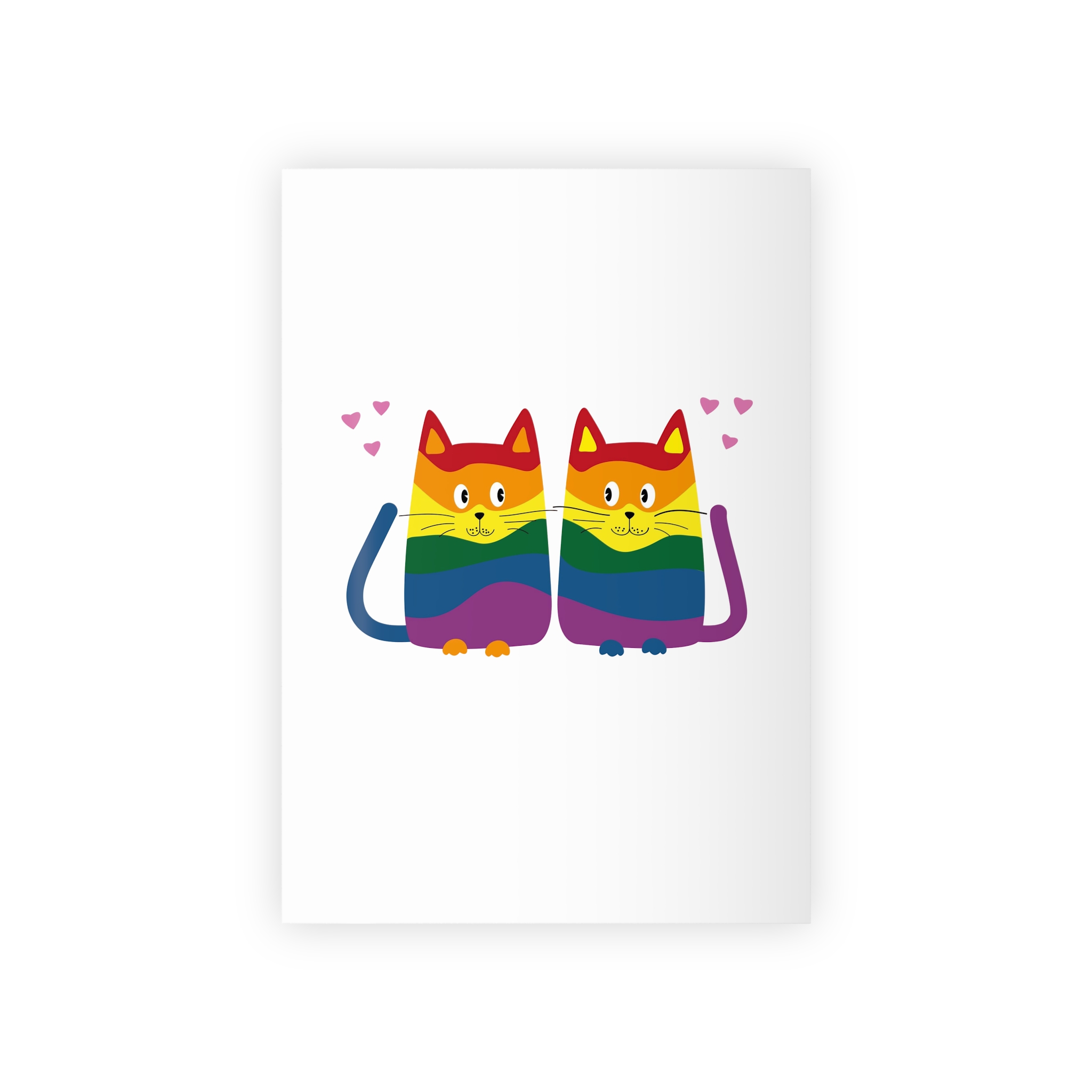 Family Cats With Child Happy Parents Cats Romantic Couple Gift Wrapping Paper Rolls 1pc