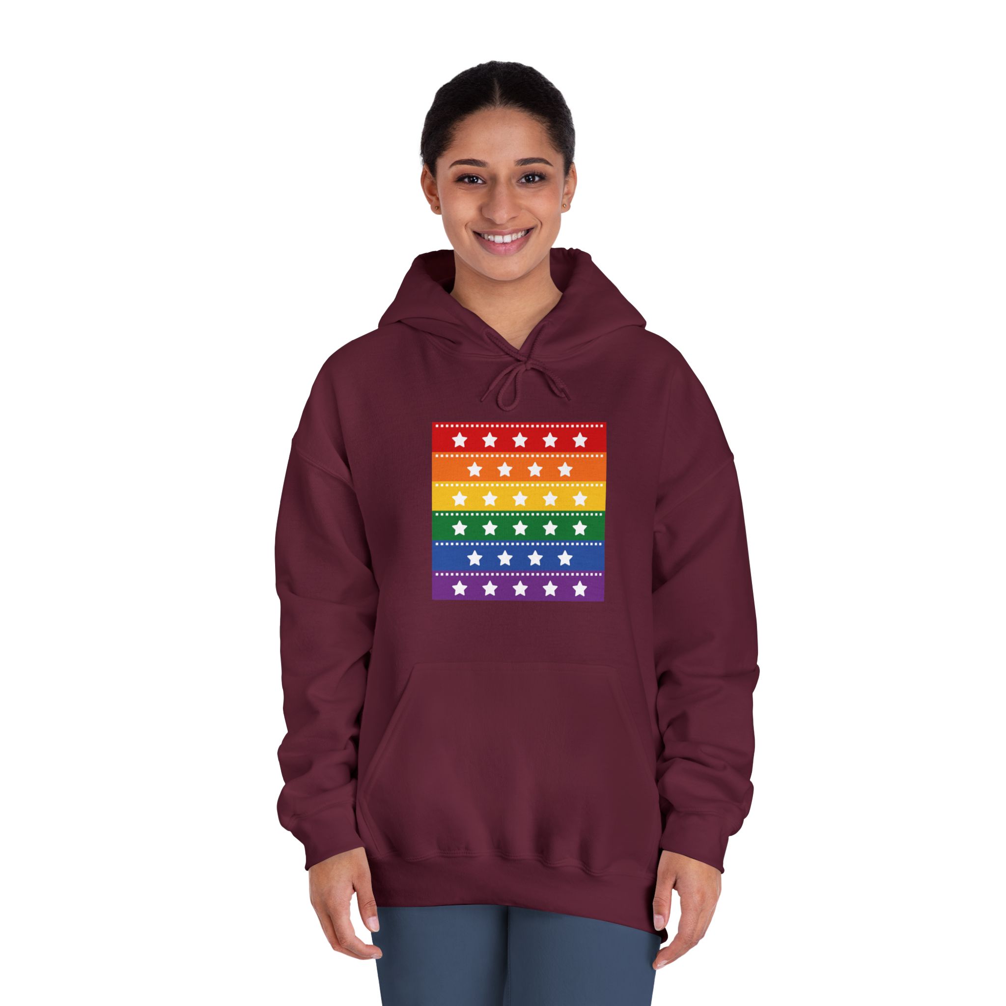 Lgbt Pride Month June Lesbian Gay Bisexual Transgender Lgbtq Flag Rainbow Vector(4) Unisex Dryblend Hooded Sweatshirt - Image 20