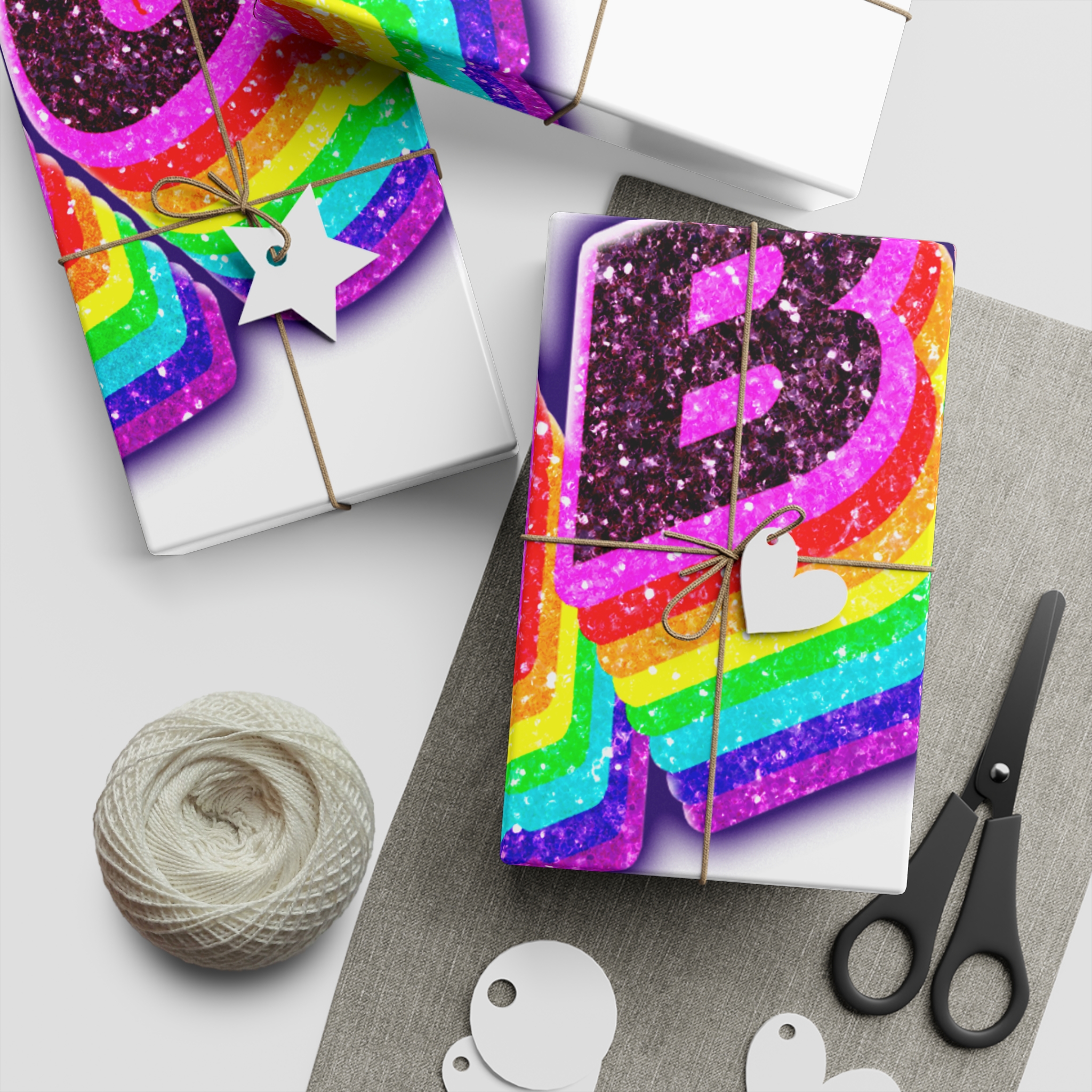 Png Word Lgbt Rainbow Typography Gift Wrapping Paper Sheets 1pc - Image 5