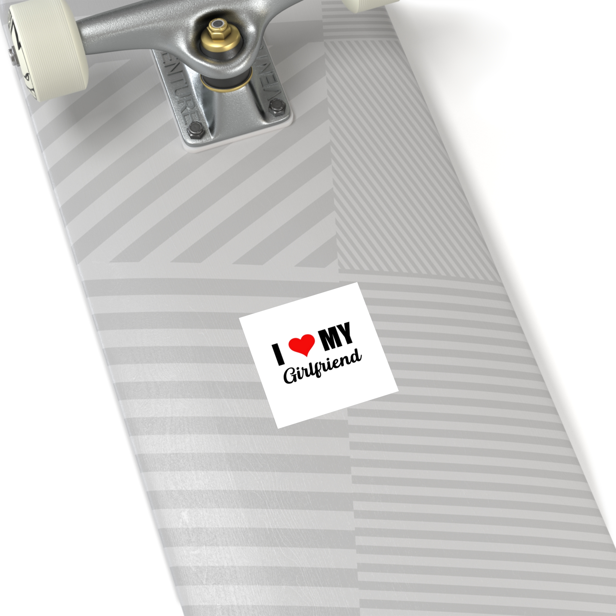 I Love My Girlfriend Valentine T Shirt Design Laminate Stickers Square - Image 12