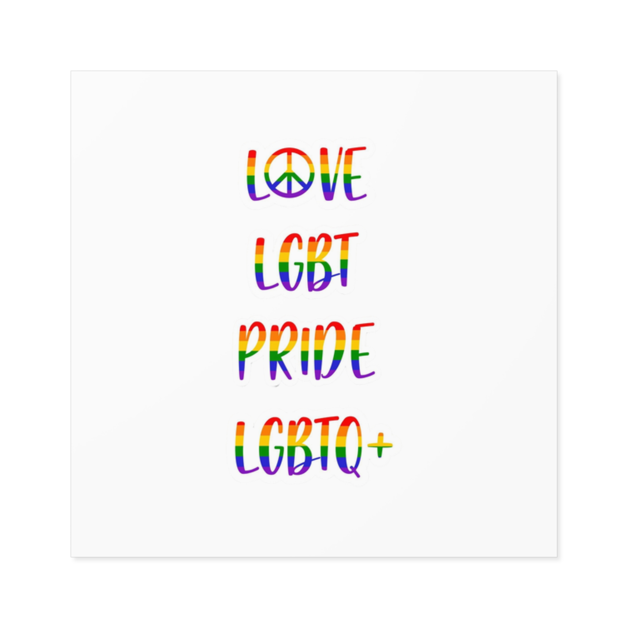 Lgbt Pride Month June Poster Card Banner Background Vector Illustration Laminate Stickers Square