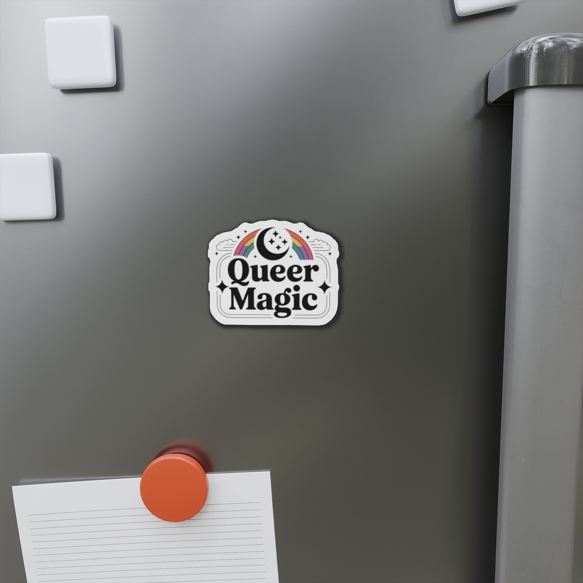 Queer Magic T Shirt Design Isolated White Background 2 Die Cut Magnets - Image 5