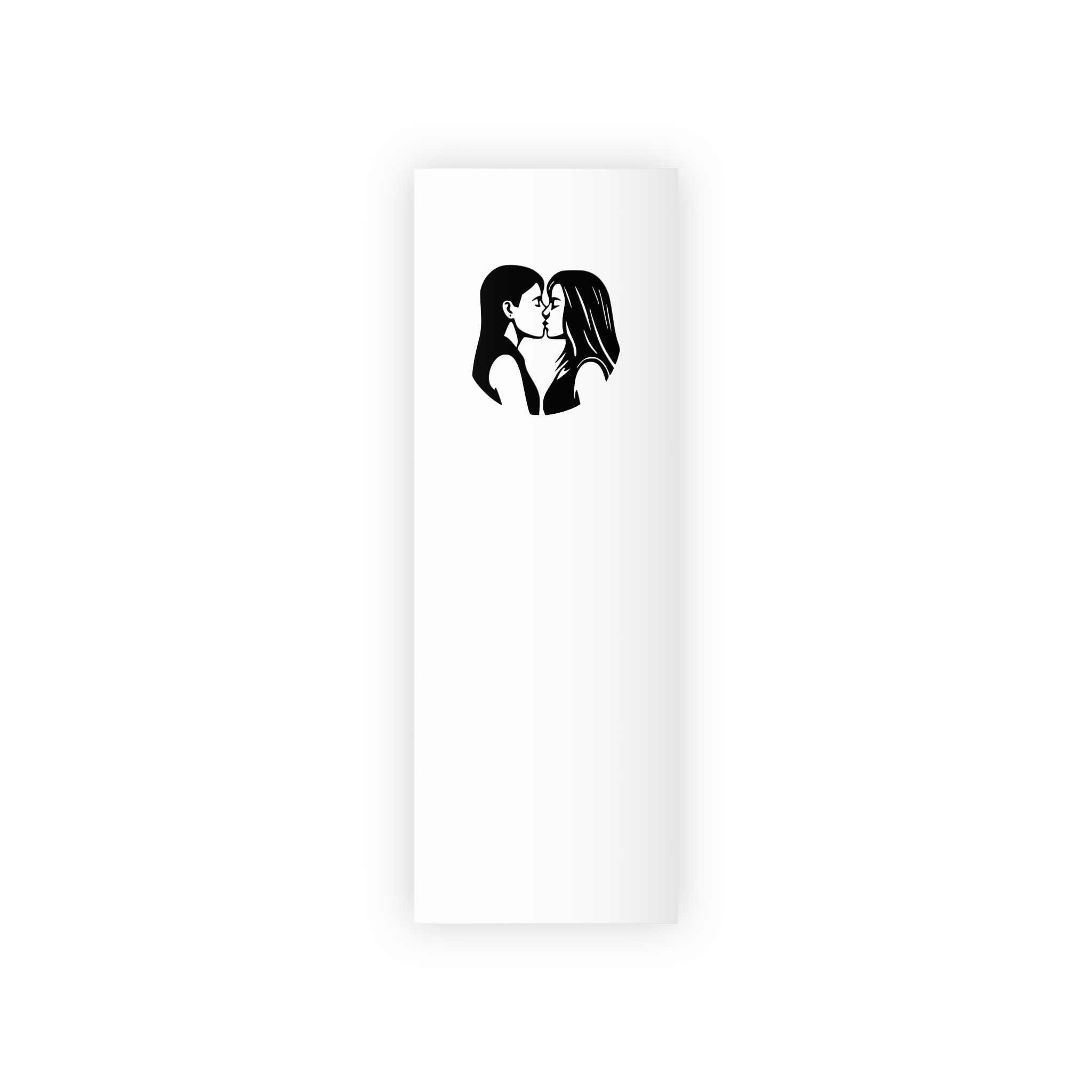 Lesbian Couple Kissing Lgbt Pride Black Outlines Isolated Vector Illustration Gift Wrapping Paper Rolls 1pc - Image 5