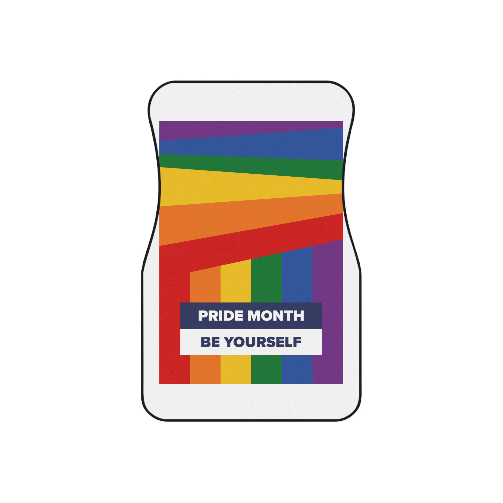 Lgbt Pride Month June Lesbian Gay Bisexual Transgender Lgbtq Flag Rainbow Vector(2)2 Car Mats Set Of 4 - Image 2