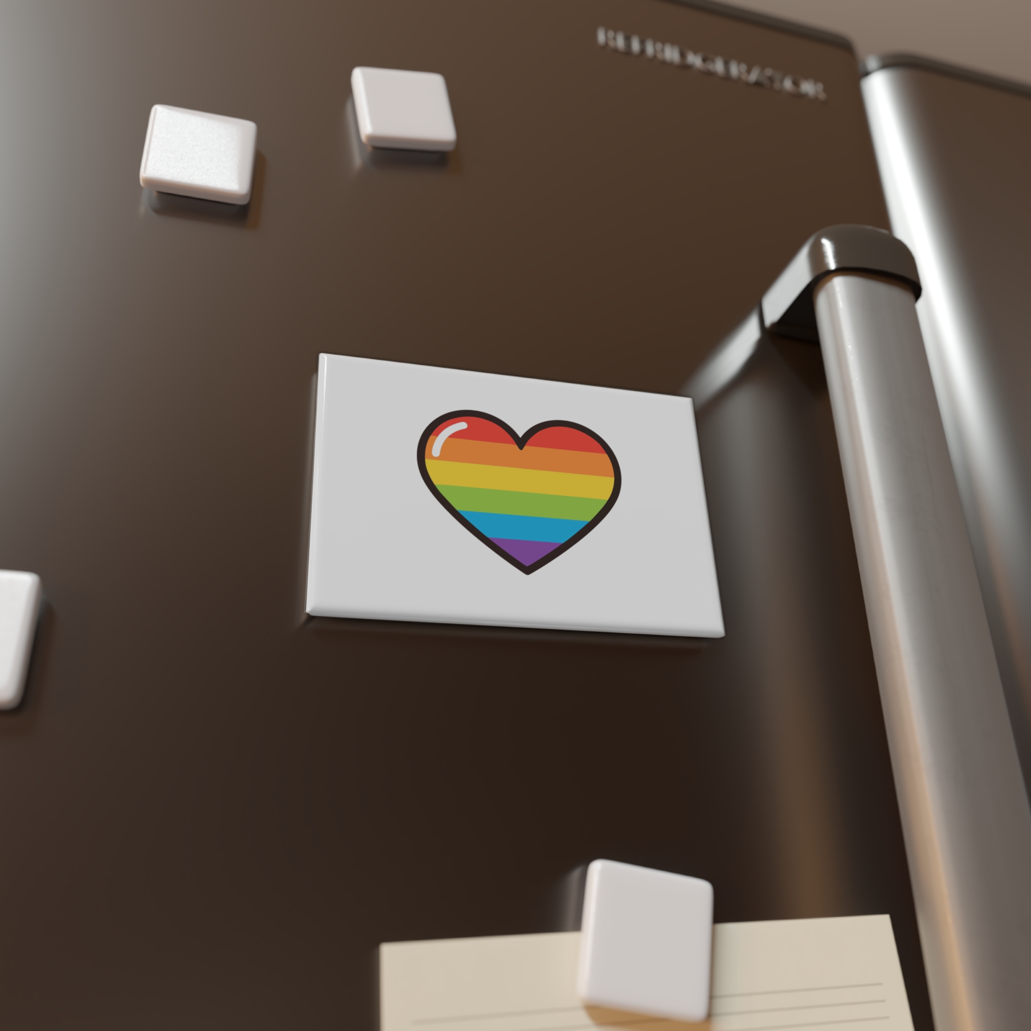 Lgbtq Pride Rainbow Heart Icon1 Button Magnet Rectangle 1 And 10 Pcs - Image 8