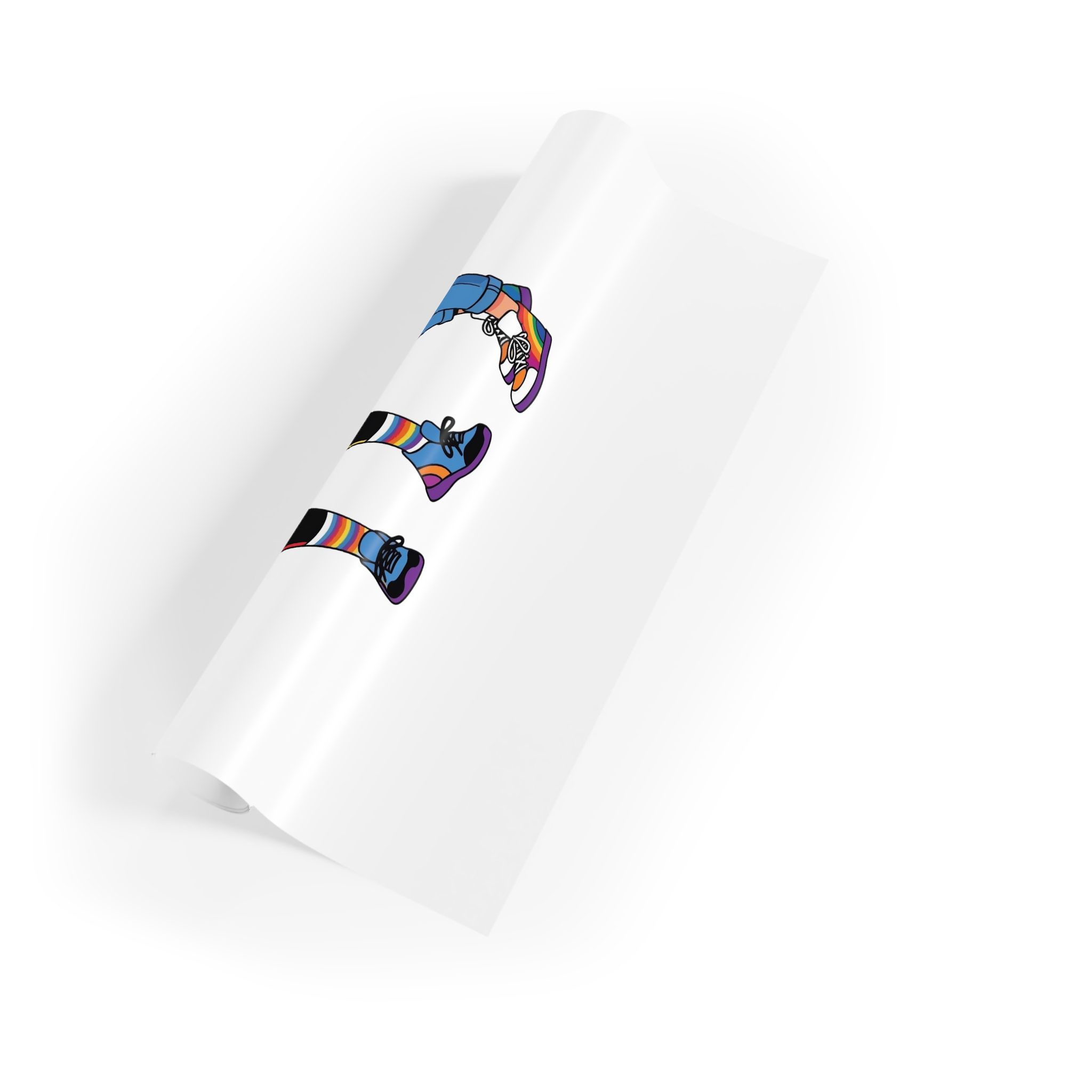 Two Diverse Young Women Celebrate Pride Month With Rainbow Flags Colorful Attire Gift Wrapping Paper Rolls 1pc - Image 3