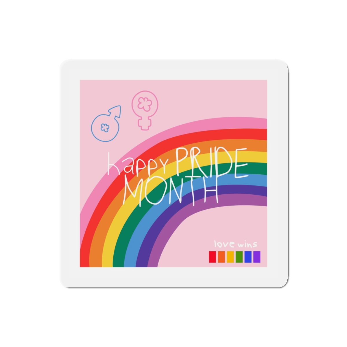 Lesbian Pride Design 7627EE Die Cut Magnets - Image 10