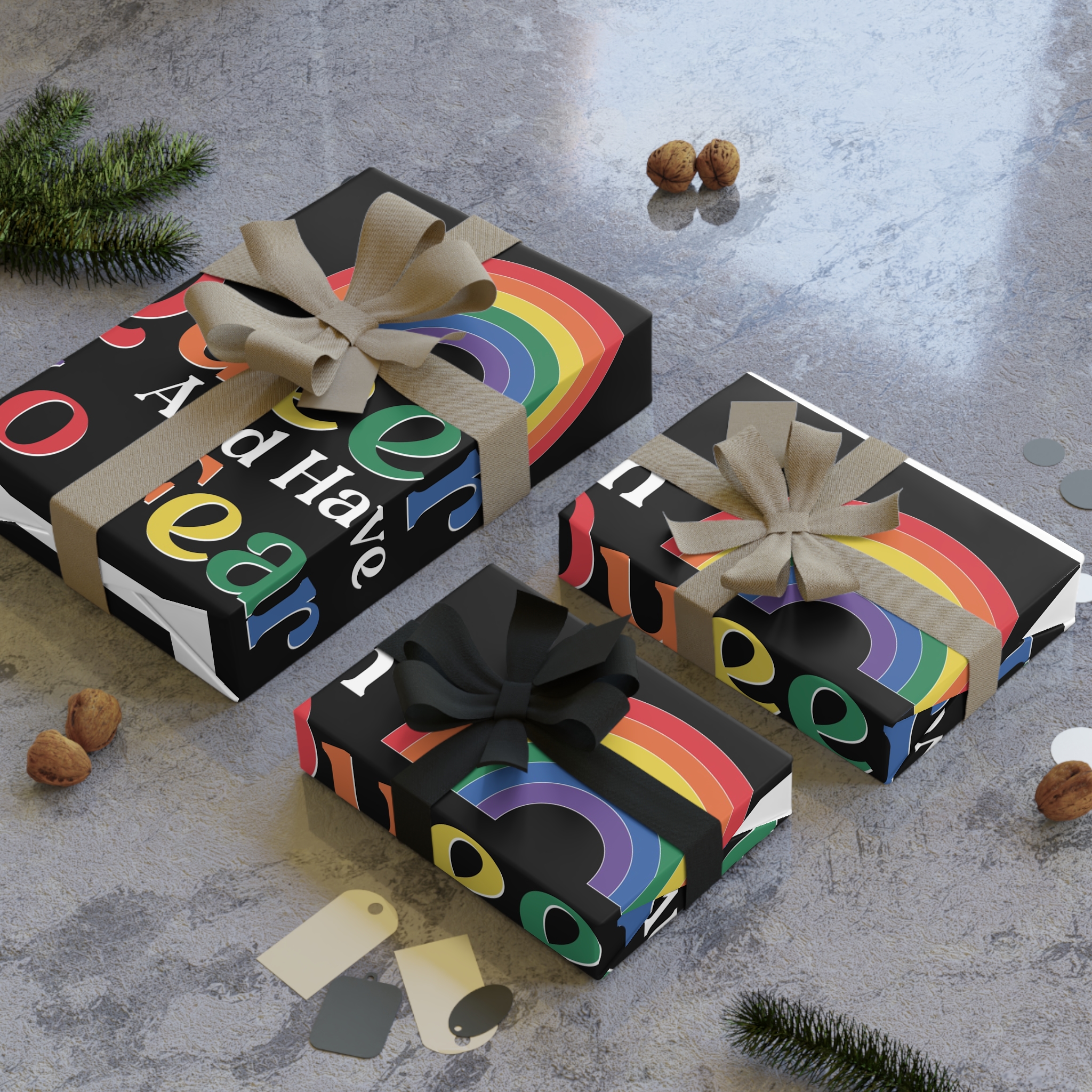 Lesbian Pride Design 4C8CF5 Gift Wrapping Paper Rolls 1pc - Image 4