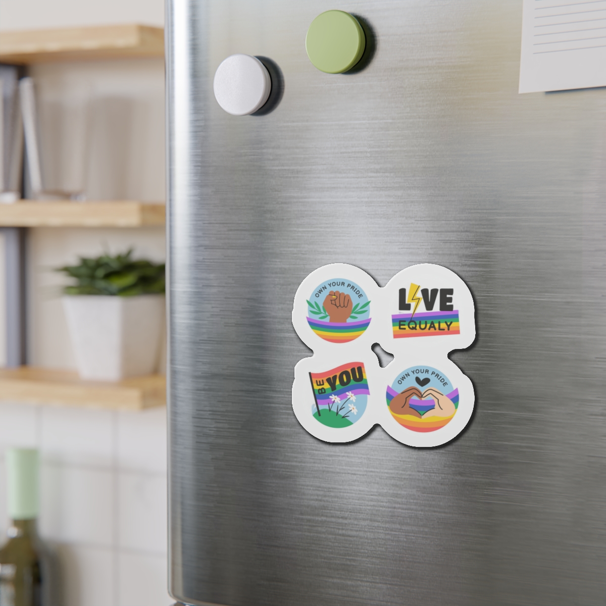 Flat Stickers Collection Lgbtqi Pride Month Celebration(1) Die Cut Magnets - Image 9