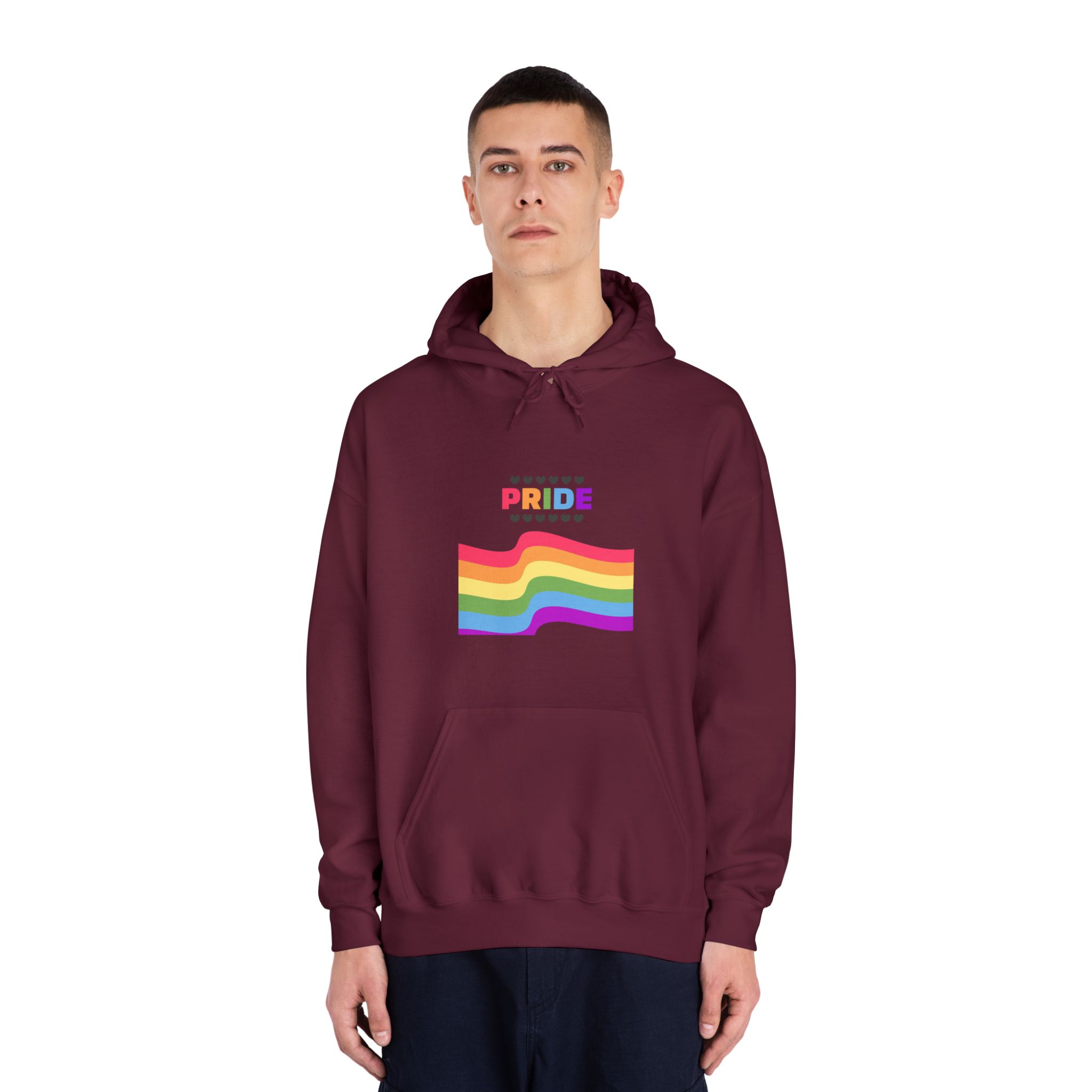 Pride Background With Flag Lgbtq Pride Unisex Dryblend Hooded Sweatshirt - Image 19