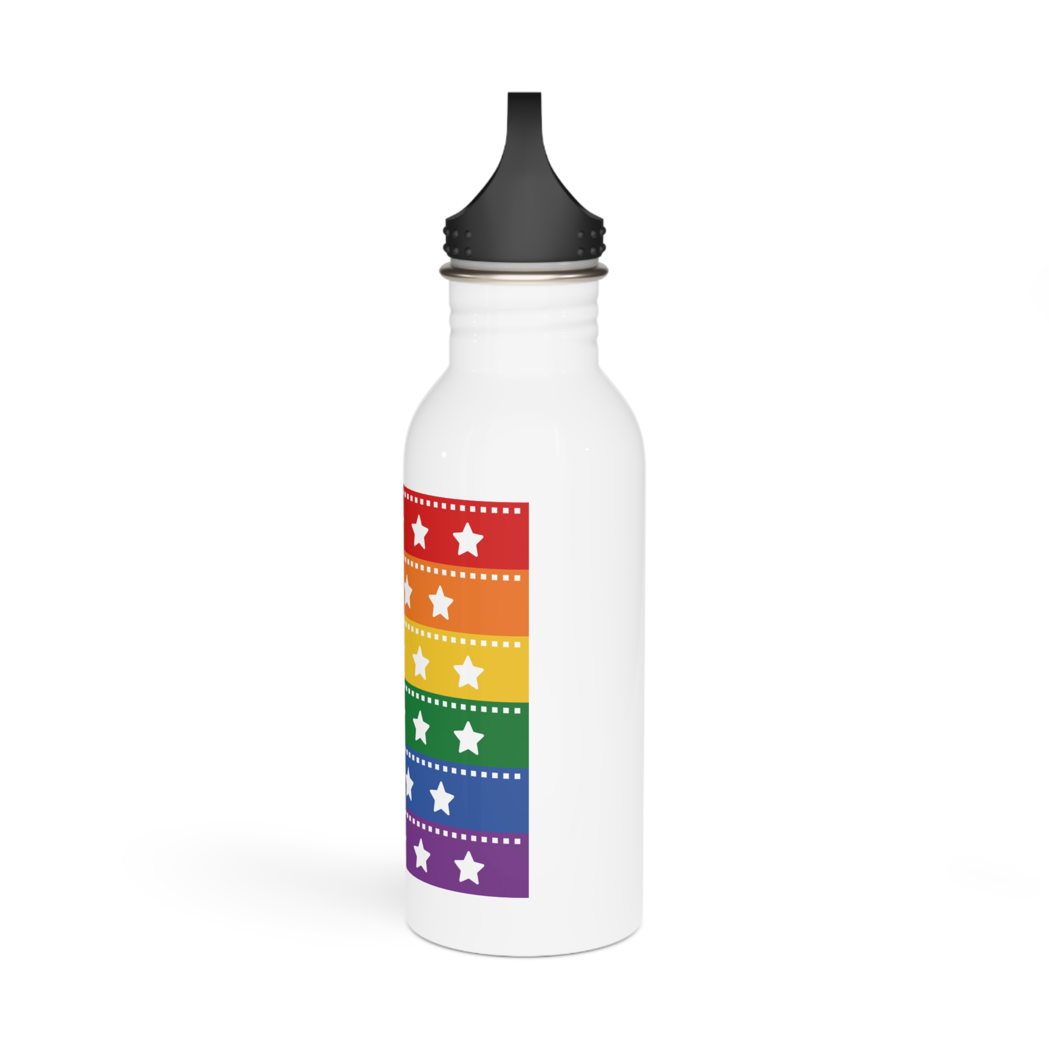 Lgbt Pride Month June Lesbian Gay Bisexual Transgender Lgbtq Flag Rainbow Vector(4) Stainless Steel Water Bottle - Image 4