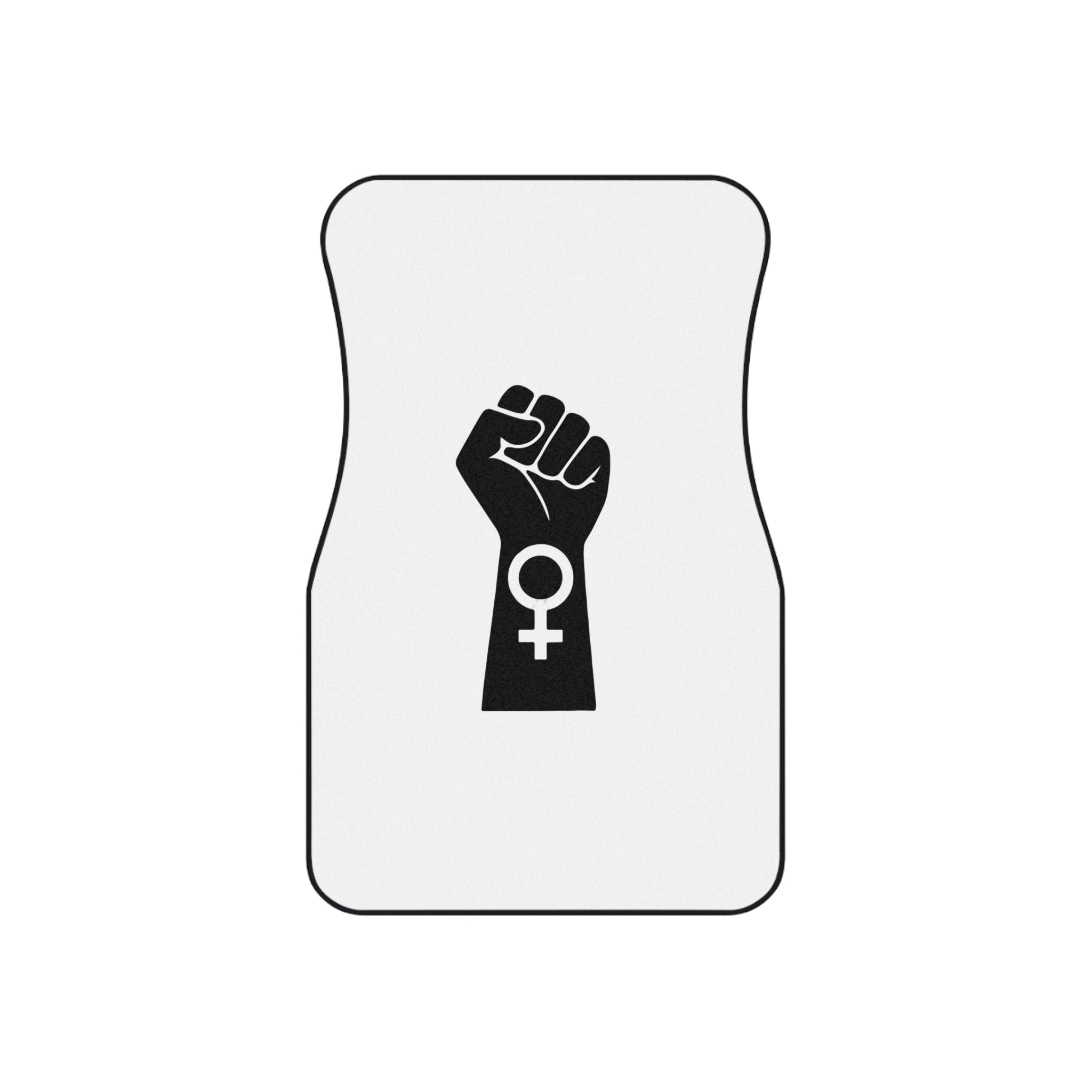 Symbol Feminist Movement Woman Hand With Her Fist Raised Up Girl Power Happy Womens Day Car Mats Set Of 4 - Image 2