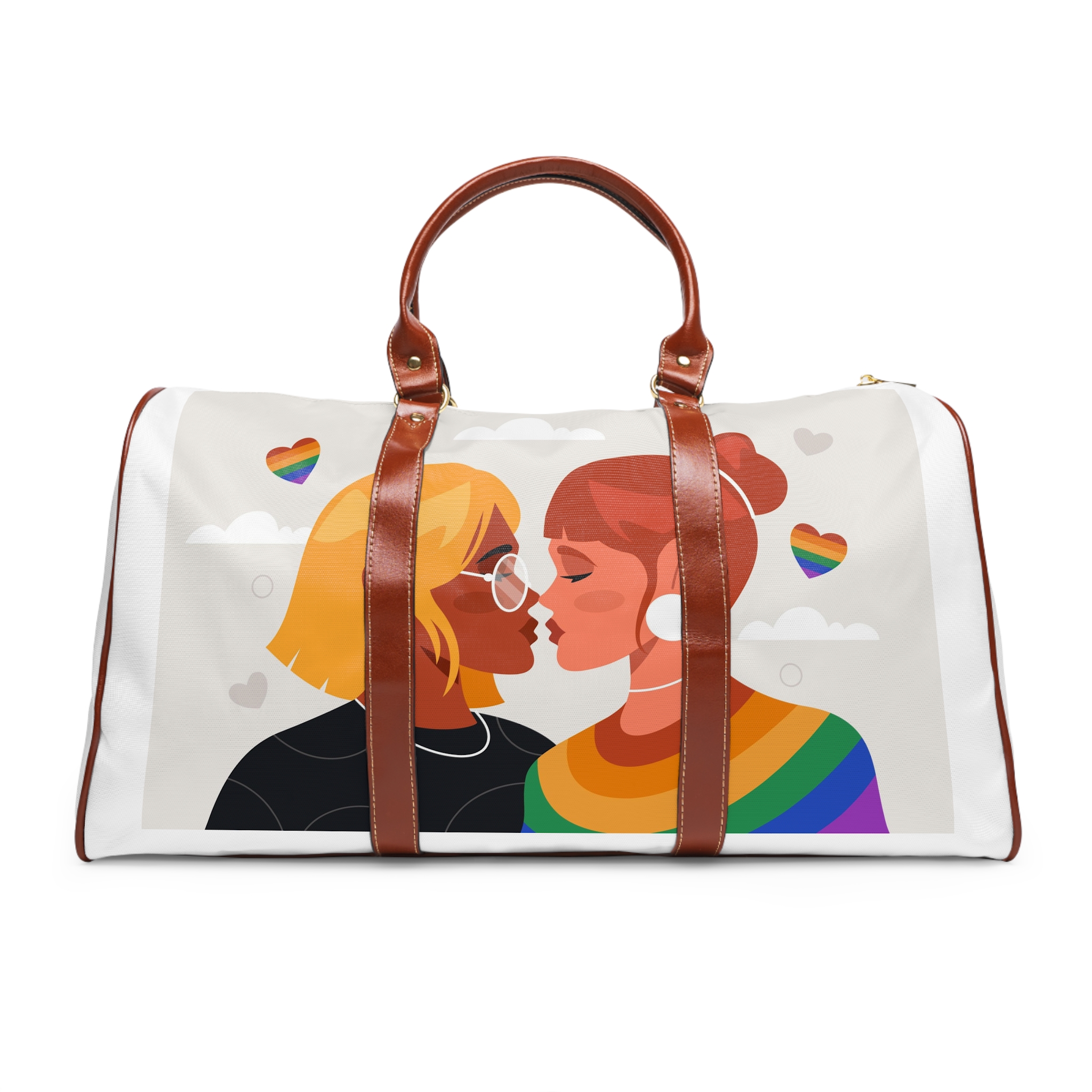 Lesbian Pride Design 2D6E22 Waterproof Travel Bag