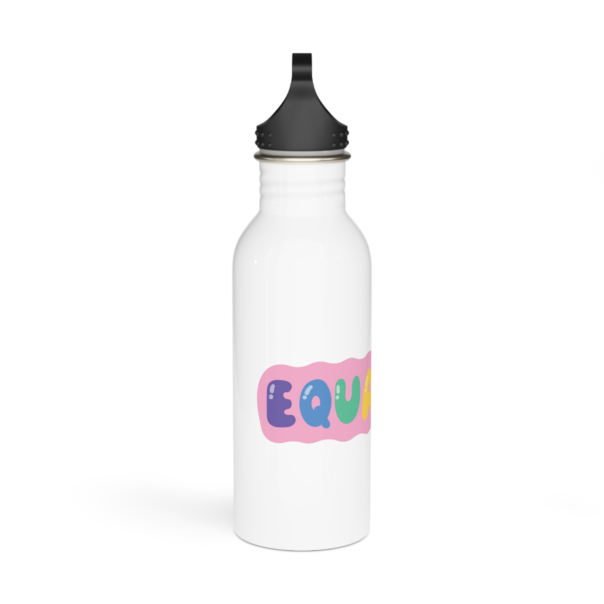 Lgbt Sticker Pack White Background Lgbtq Set Symbol Lgbt Pride Community Rainbow Elements Vector Hand Draw Illustration Hand Drawn Lettering(1) Stainless Steel Water Bottle - Image 2