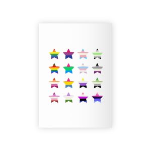 Set Colorful Lgbtq Pride Flag Star Shape Gender Equality Sexual Identity Pride Flags Collection Lgbtqia Community Pride Month Gift Wrapping Paper Rolls 1pc