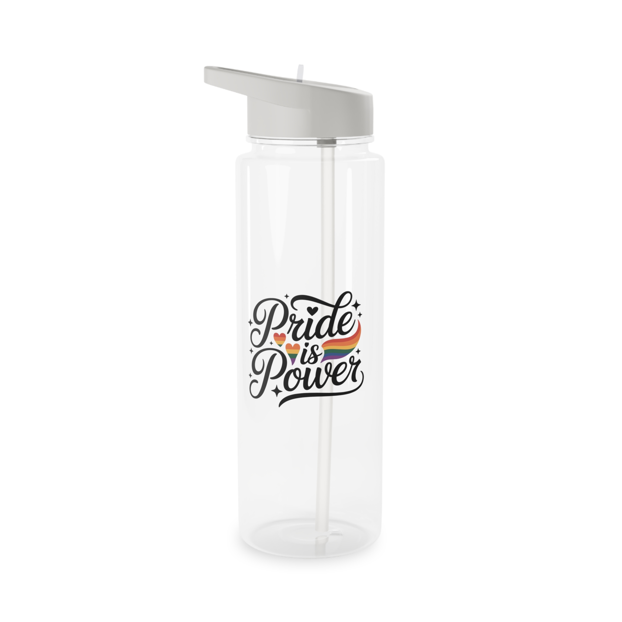 Pride Is Power T Shirt Design Isolated White Background 2 Tritan Water Bottle - Image 5