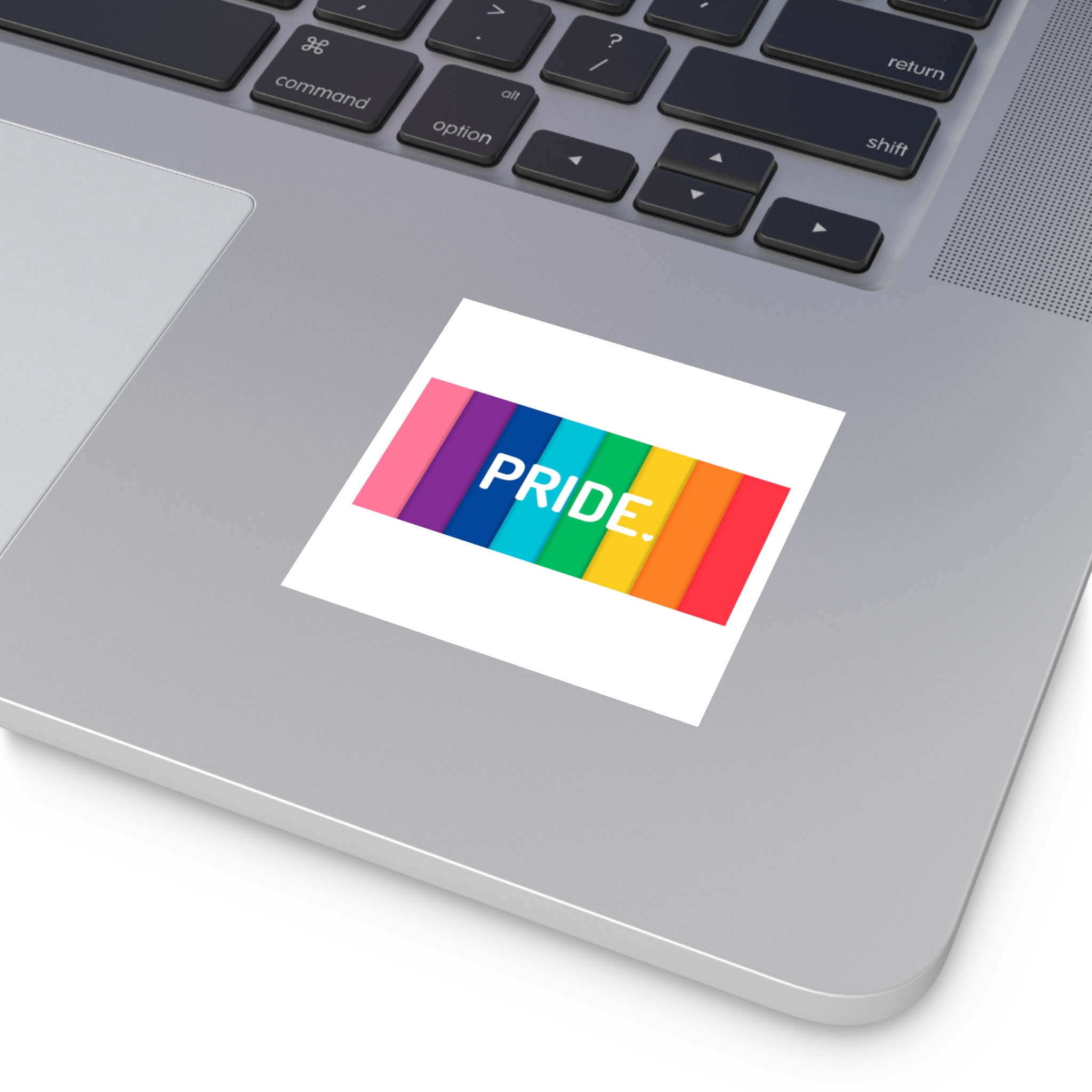 Rainbow Colored Background With Pride Concept Pride Month Laminate Stickers Square - Image 3