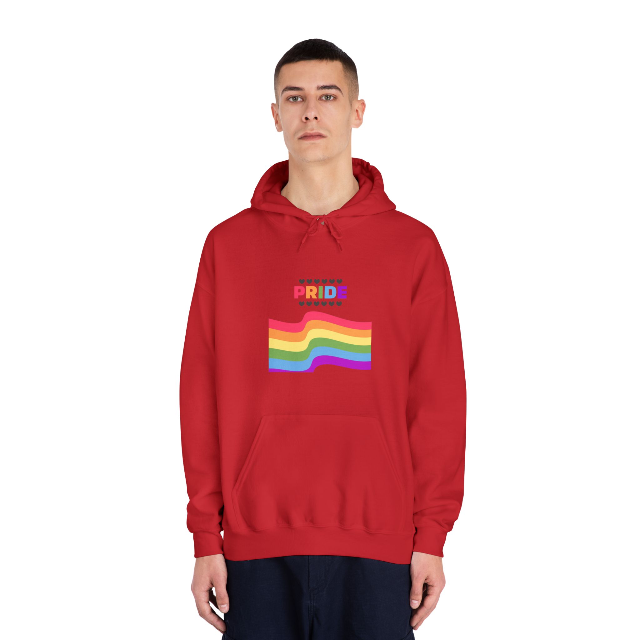 Pride Background With Flag Lgbtq Pride Unisex Dryblend Hooded Sweatshirt - Image 35