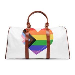 Heart Shaped Lgbtq Flag Flat Vector Illustration Waterproof Travel Bag