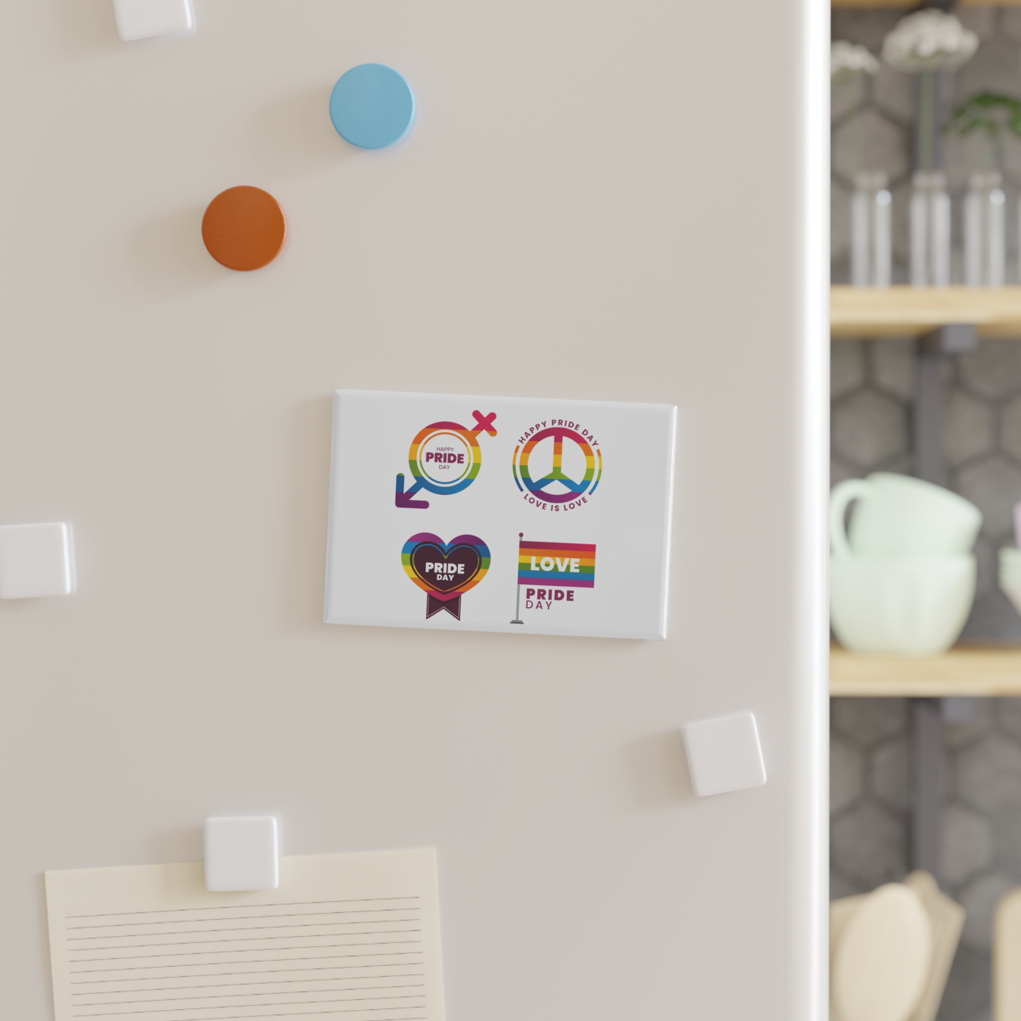 Label Collection With Pride Day Theme (1) Button Magnet Rectangle 1 And 10 Pcs - Image 3